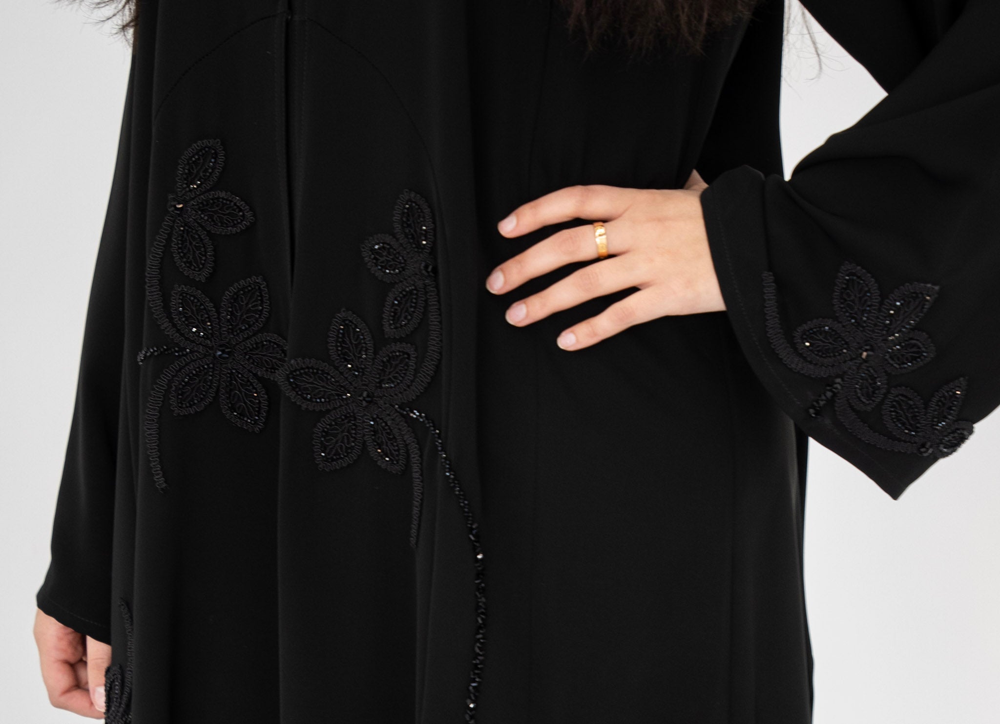 Midnight Bloom Abaya