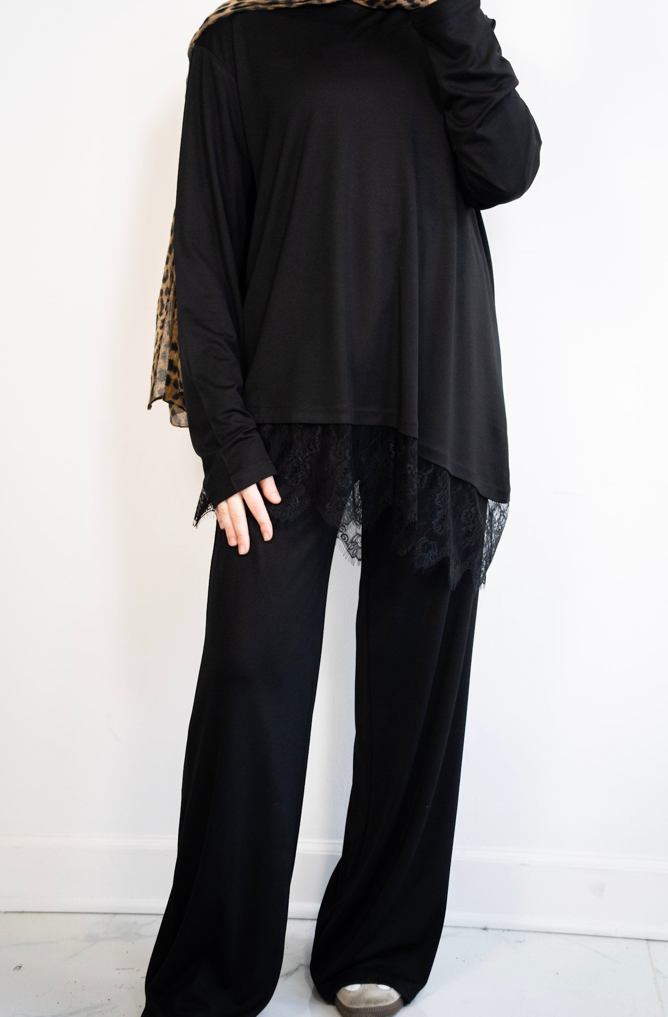 Lace Hem Lounge Set