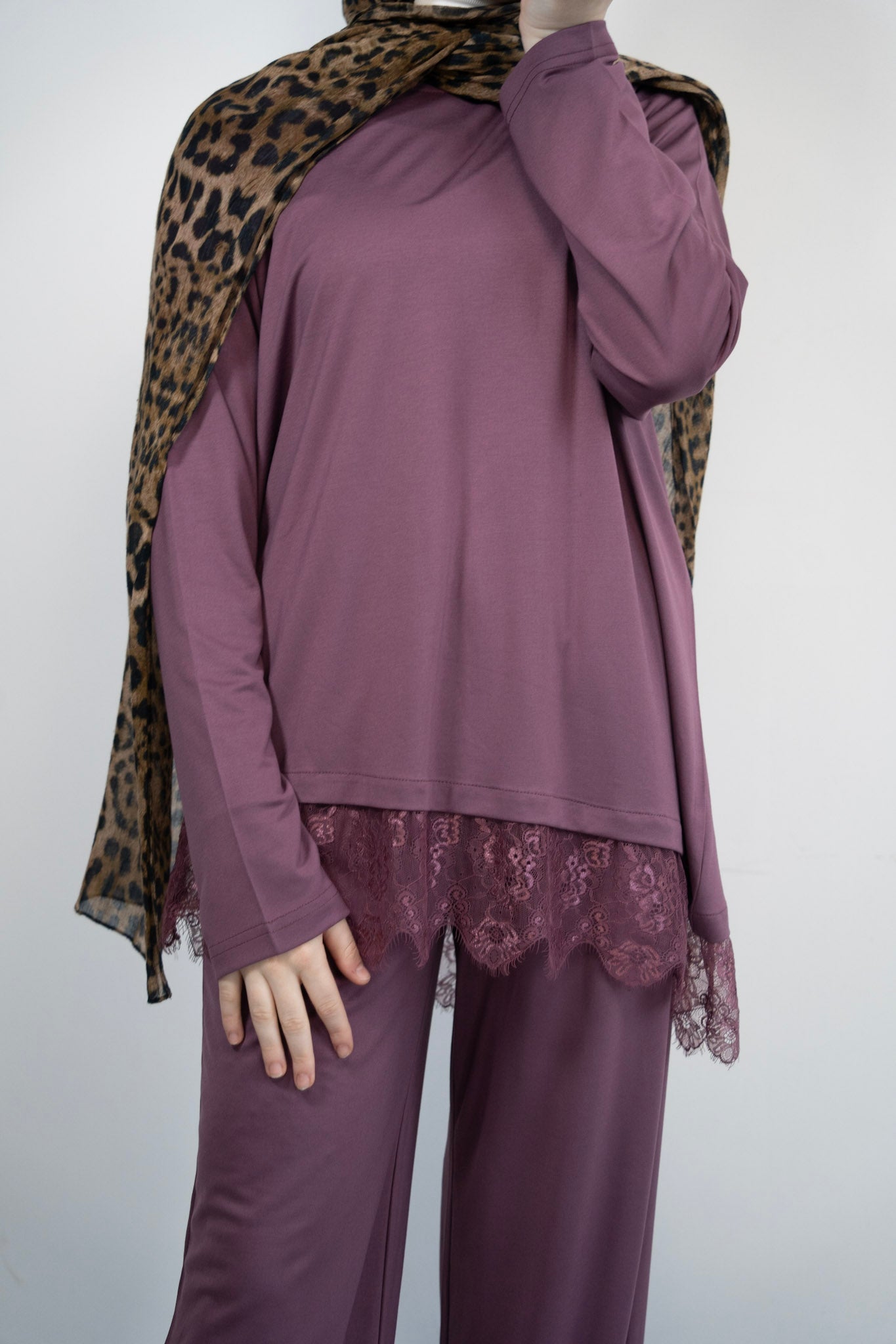 Lace Hem Lounge Set