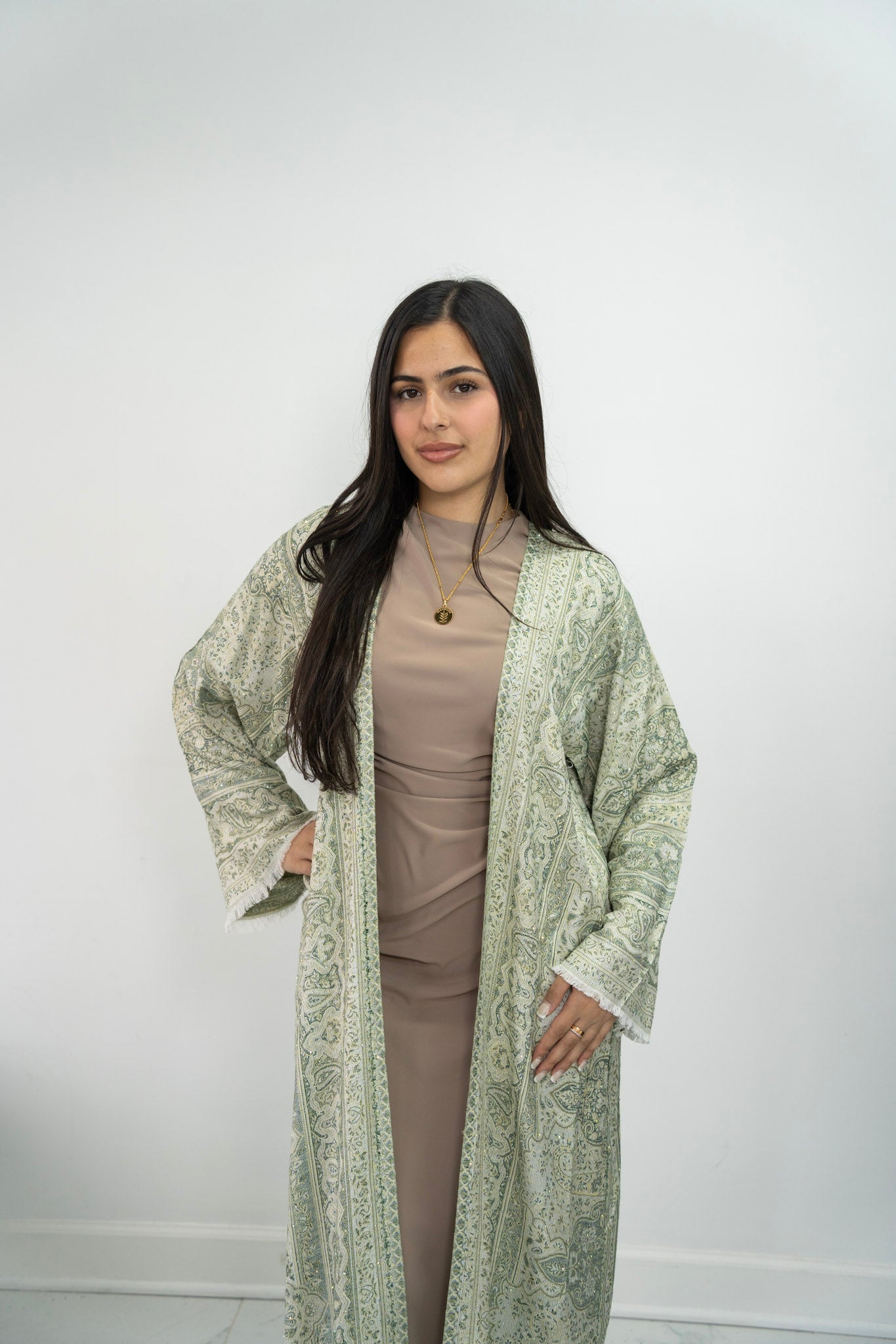 Pashmina Abaya- green