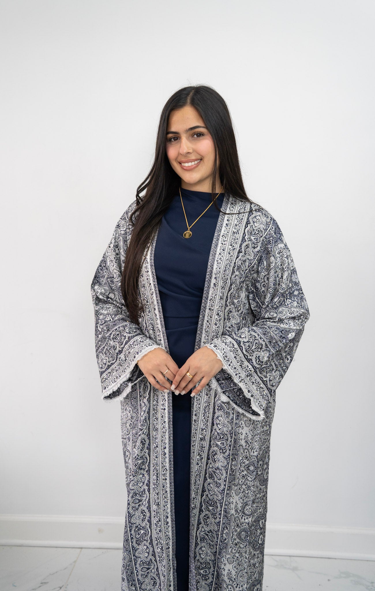 Pashmina Abaya- navy