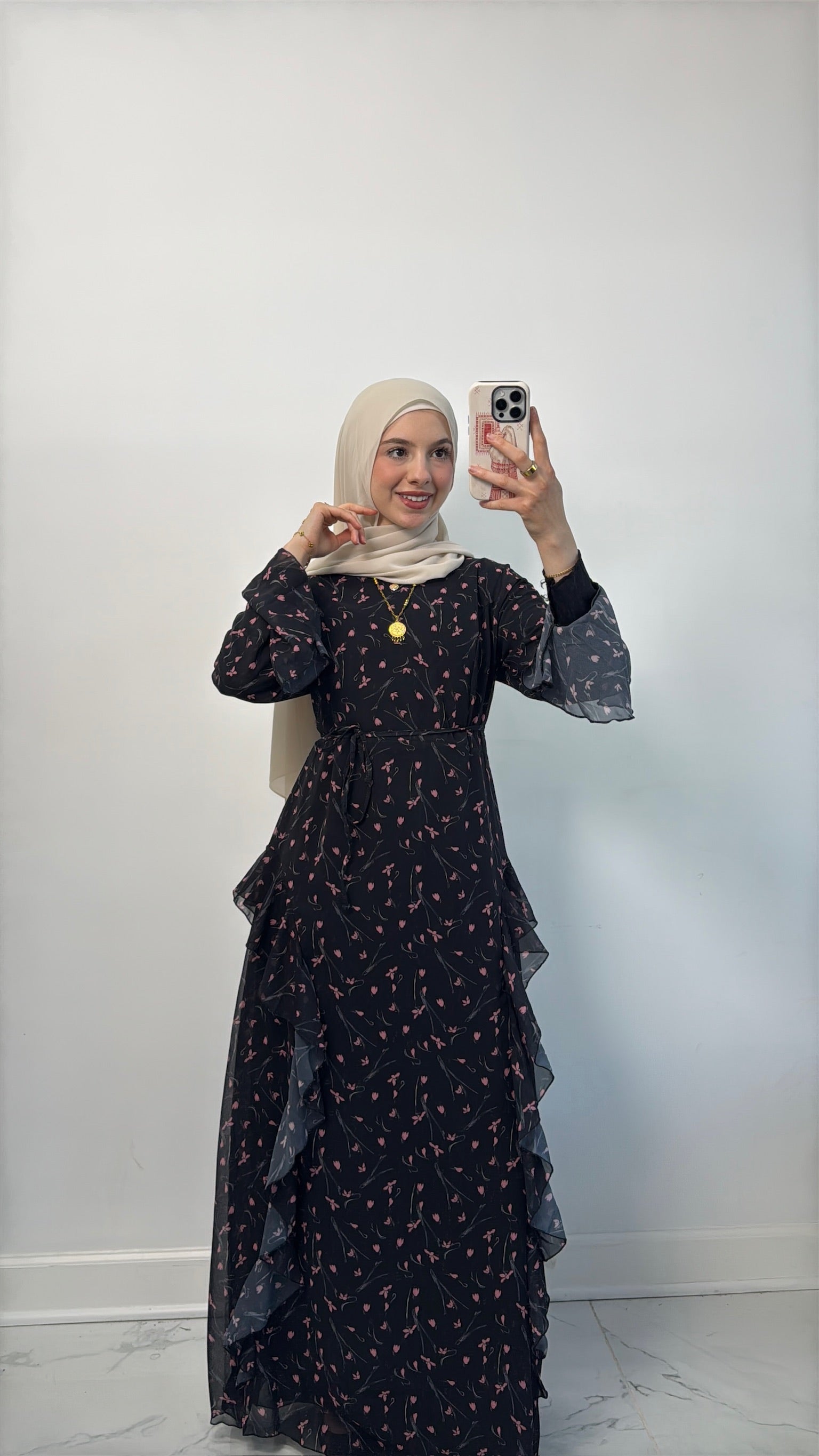 Layla Floral Ruffle Maxi Dress