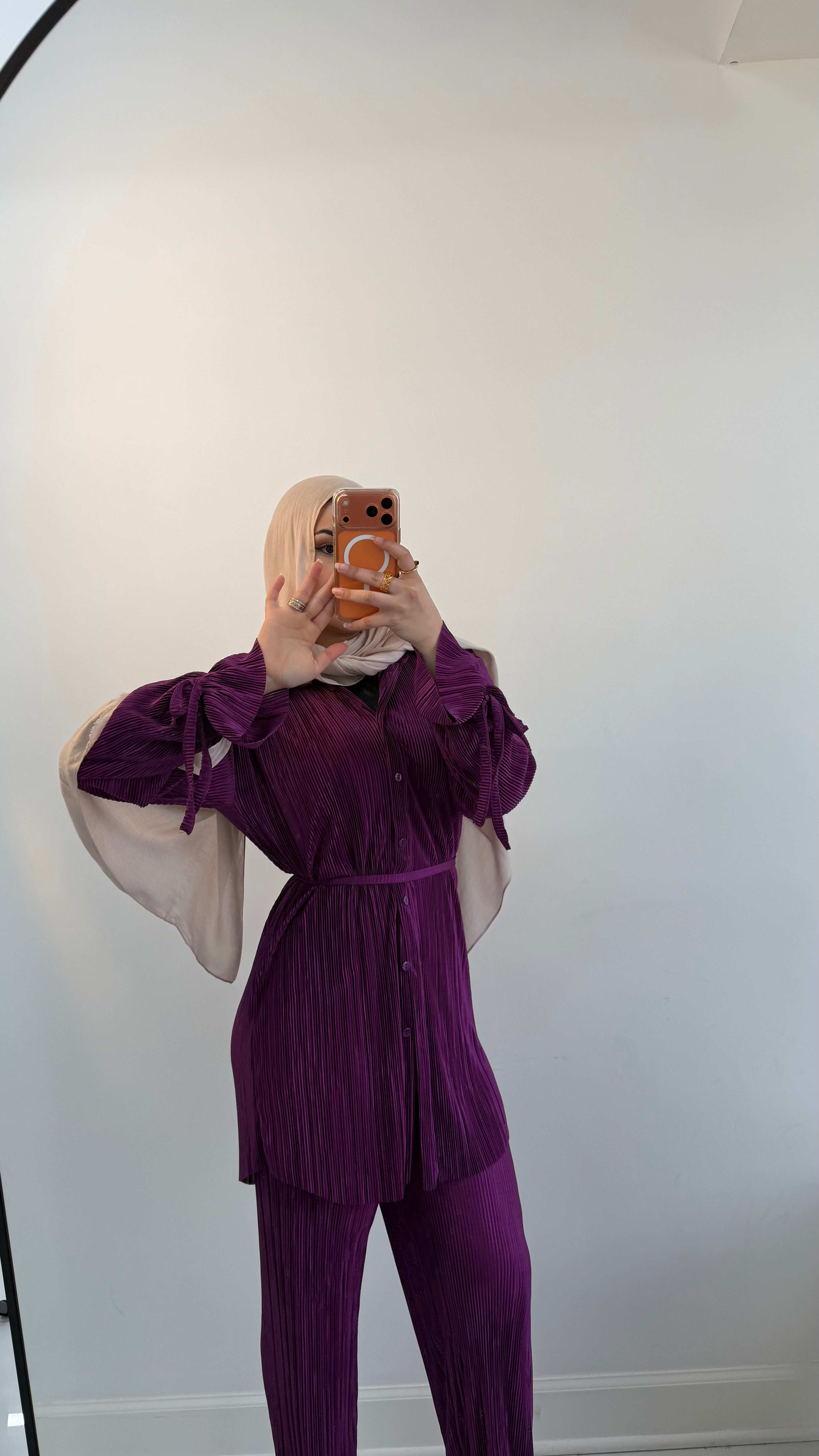 Zara Pleated Button-Down Co-ord Set