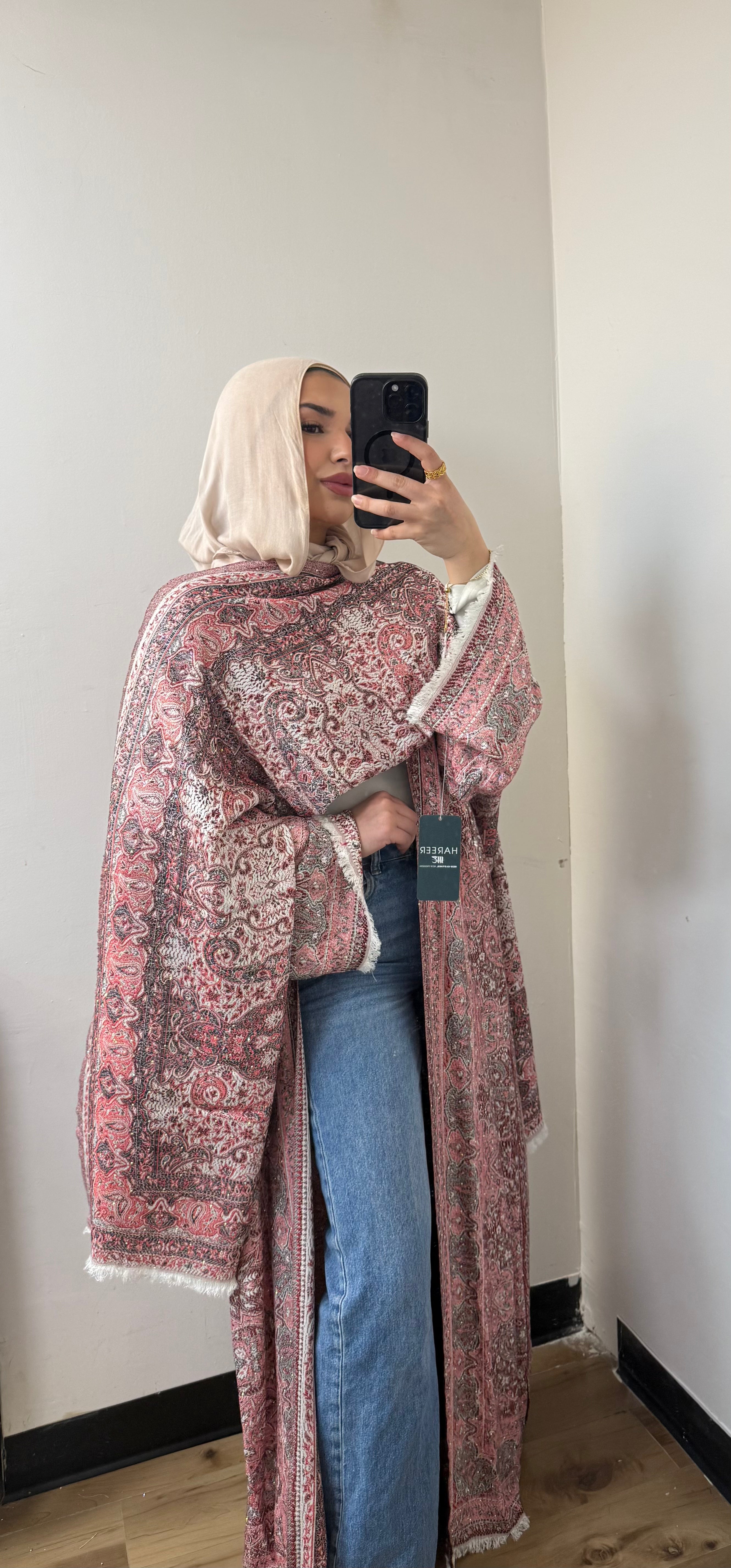 pashmina abaya- Rose Paisley