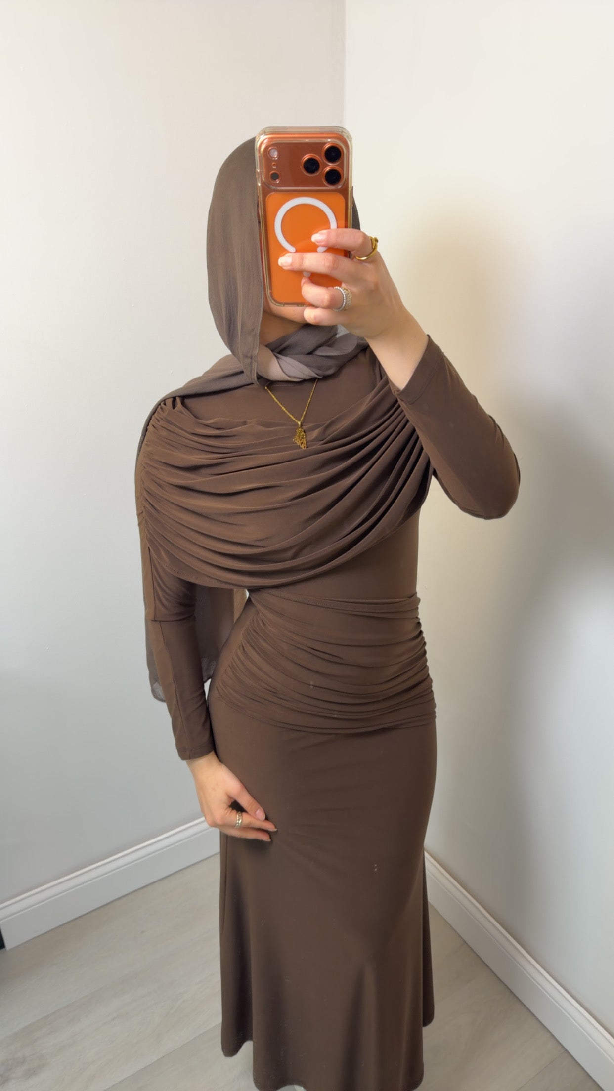 Ruched Drape Dress