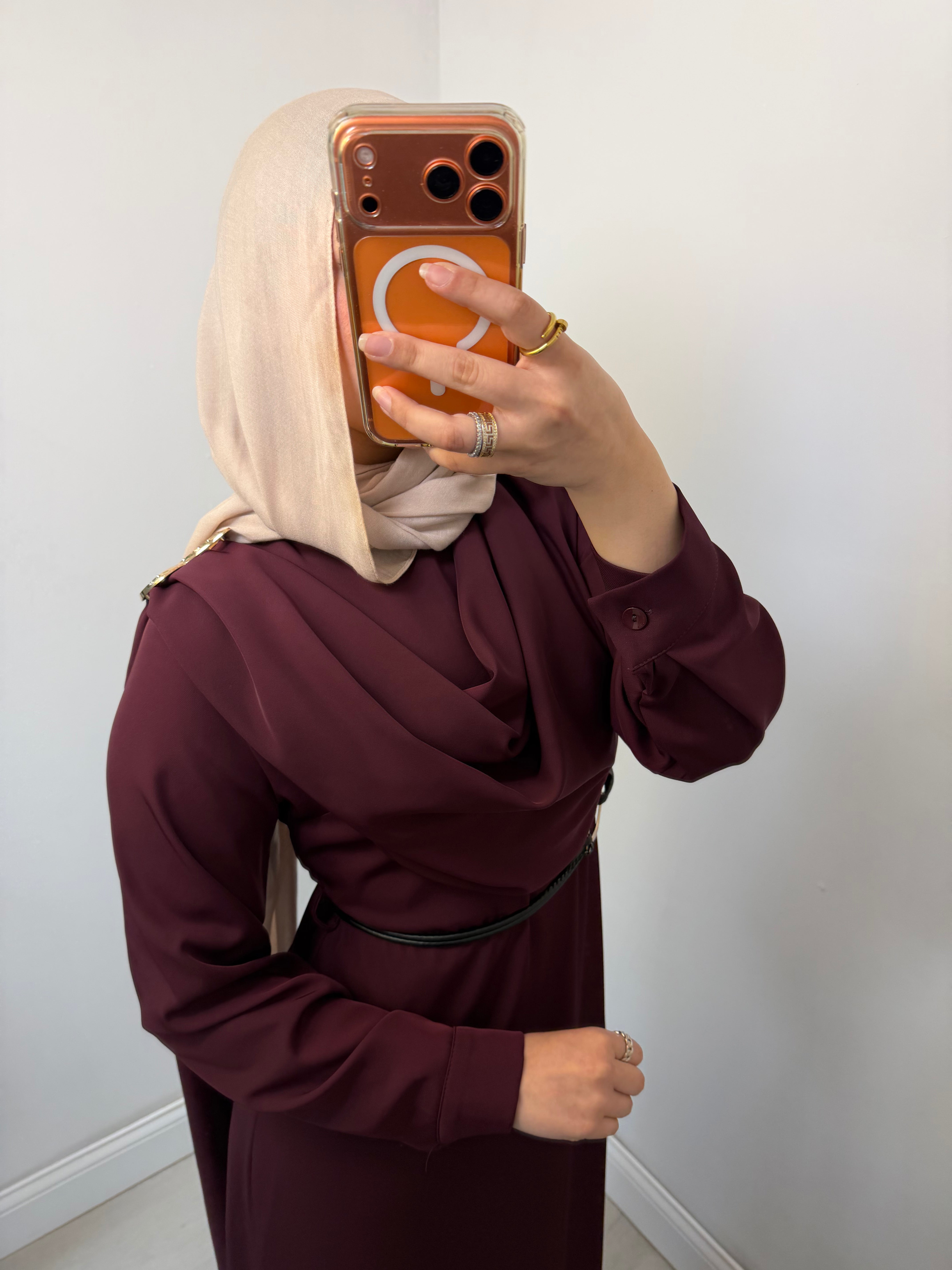Cowl Neck Belted Maxi Dress