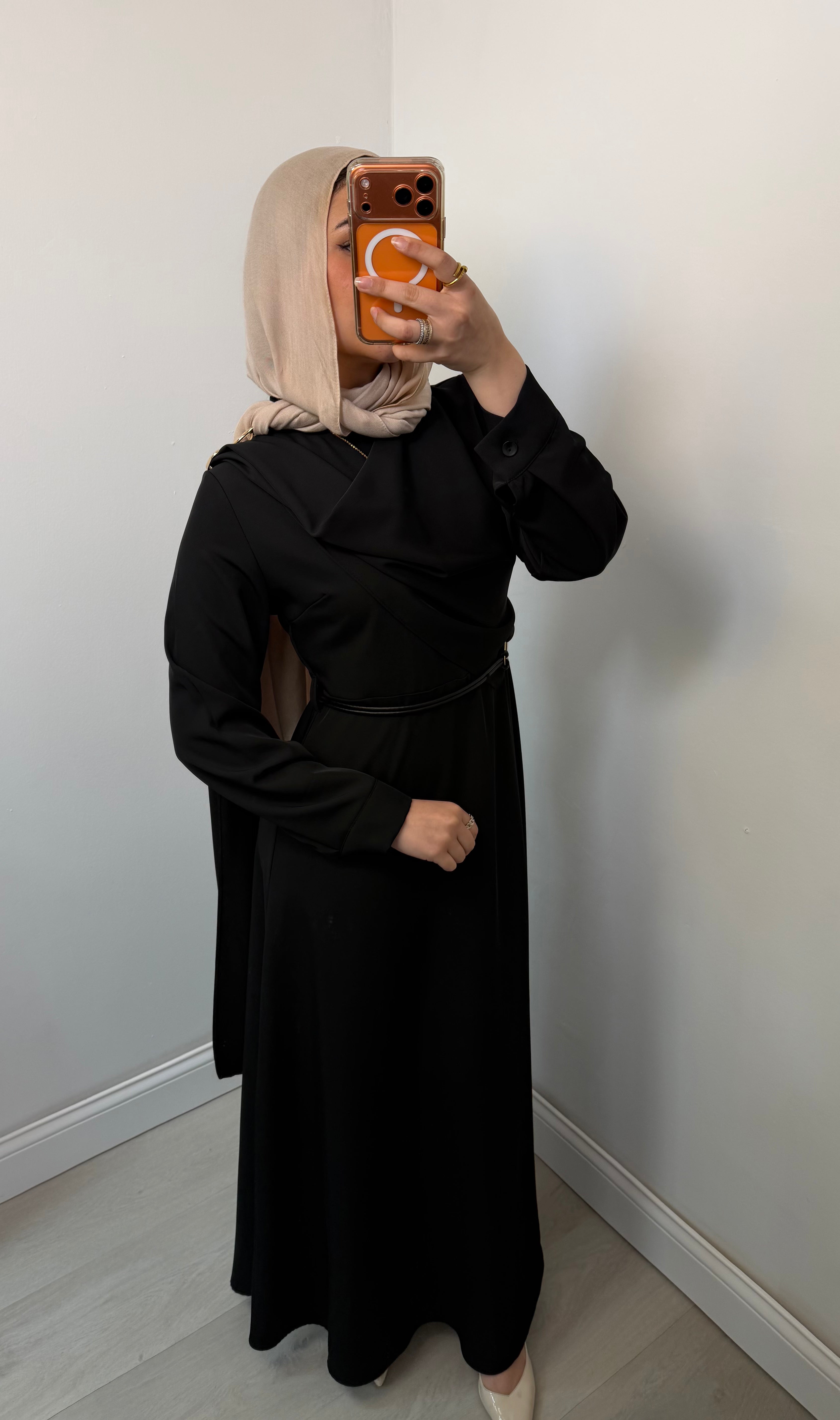 Cowl Neck Belted Maxi Dress