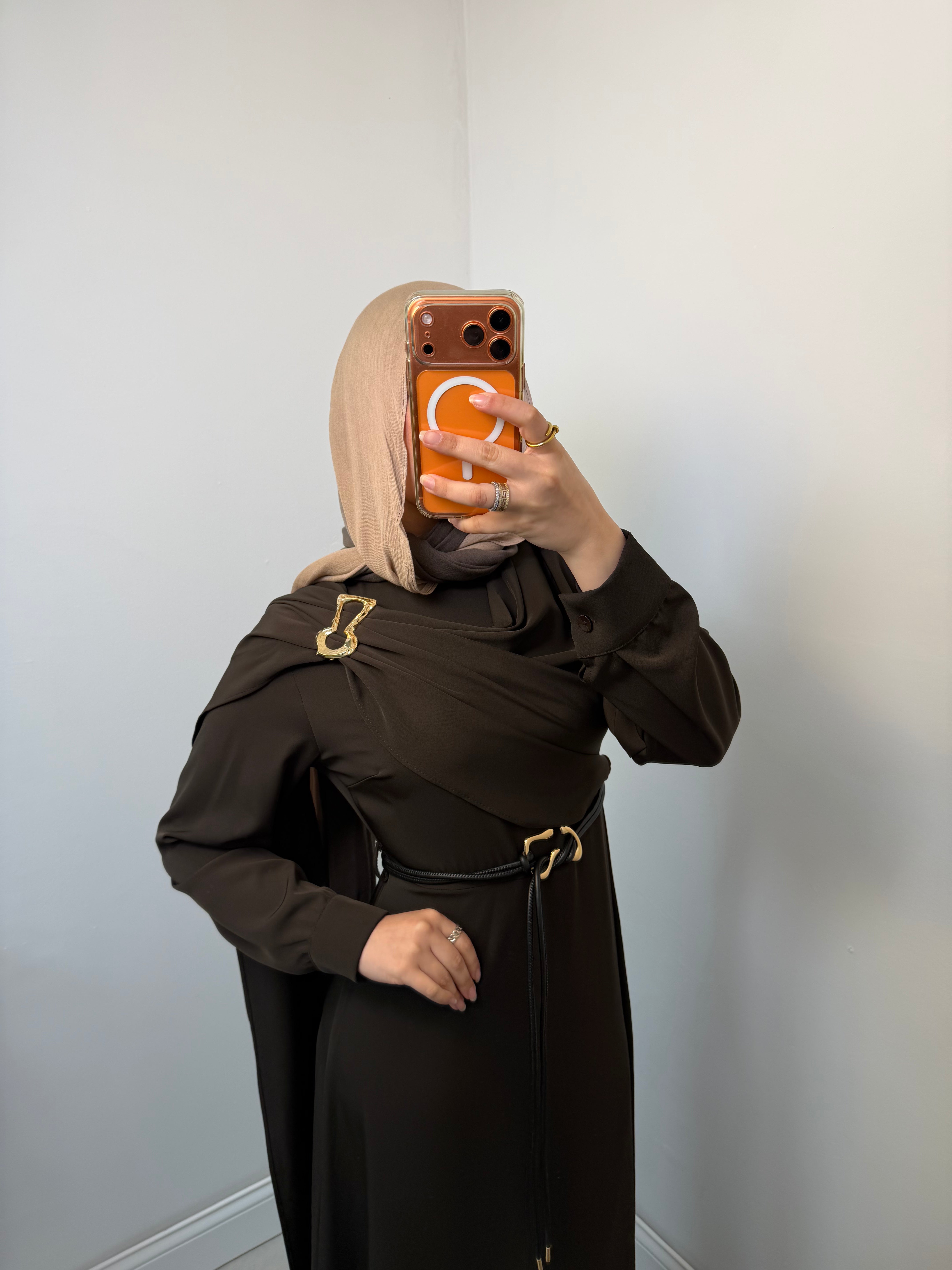 Cowl Neck Belted Maxi Dress
