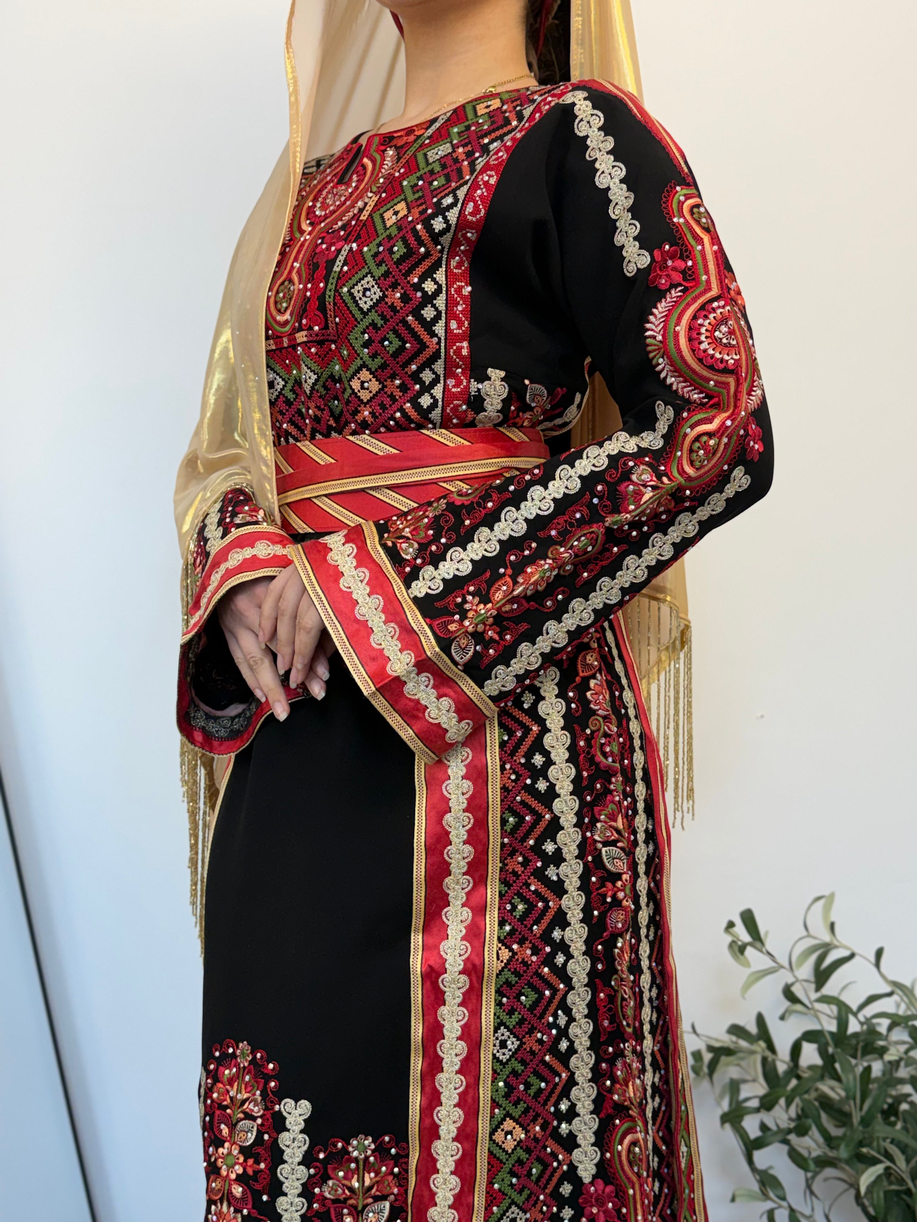 Rimal Embroidered Palestinian Thobe