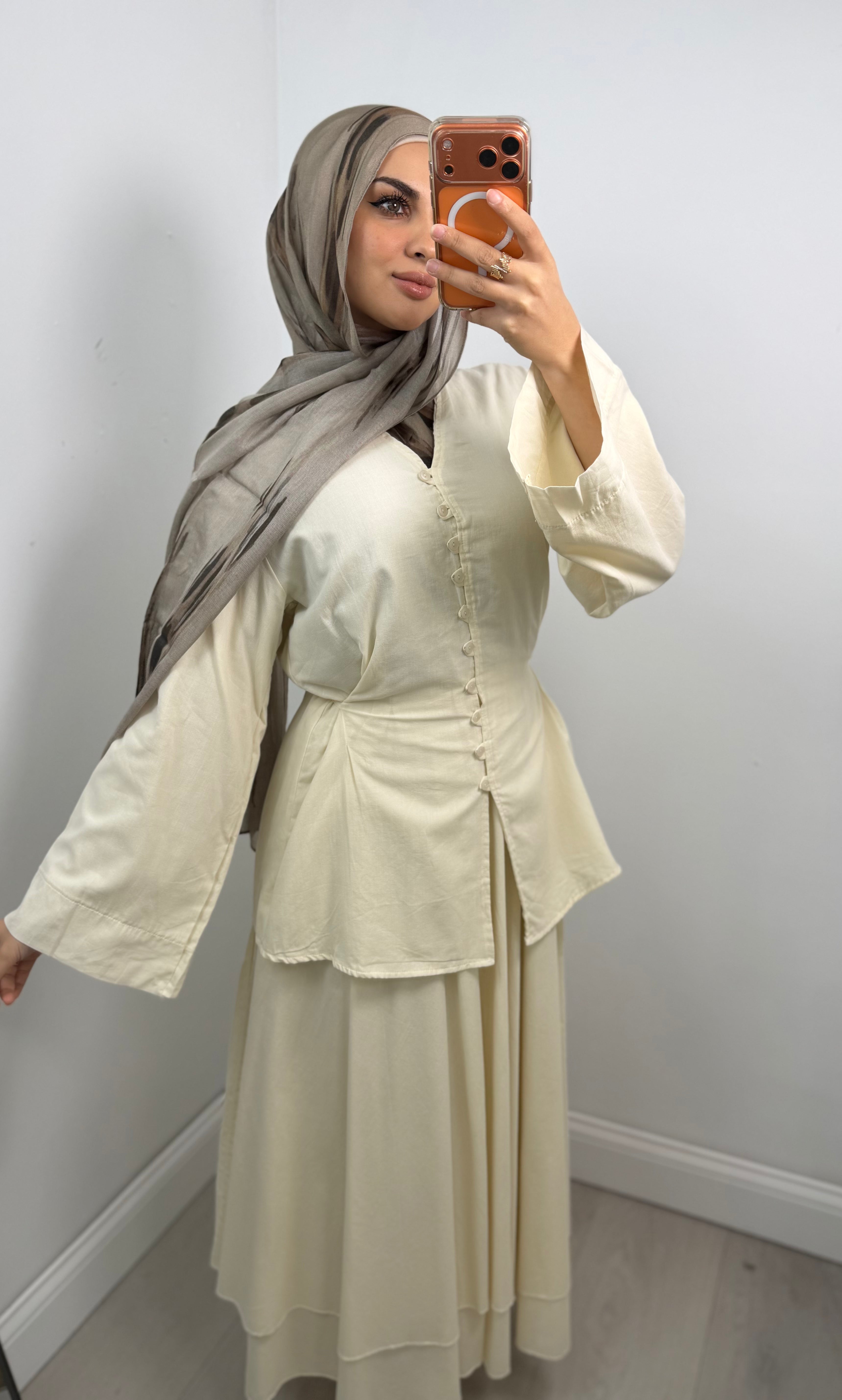 Dalia Button Skirt Co-ord Set