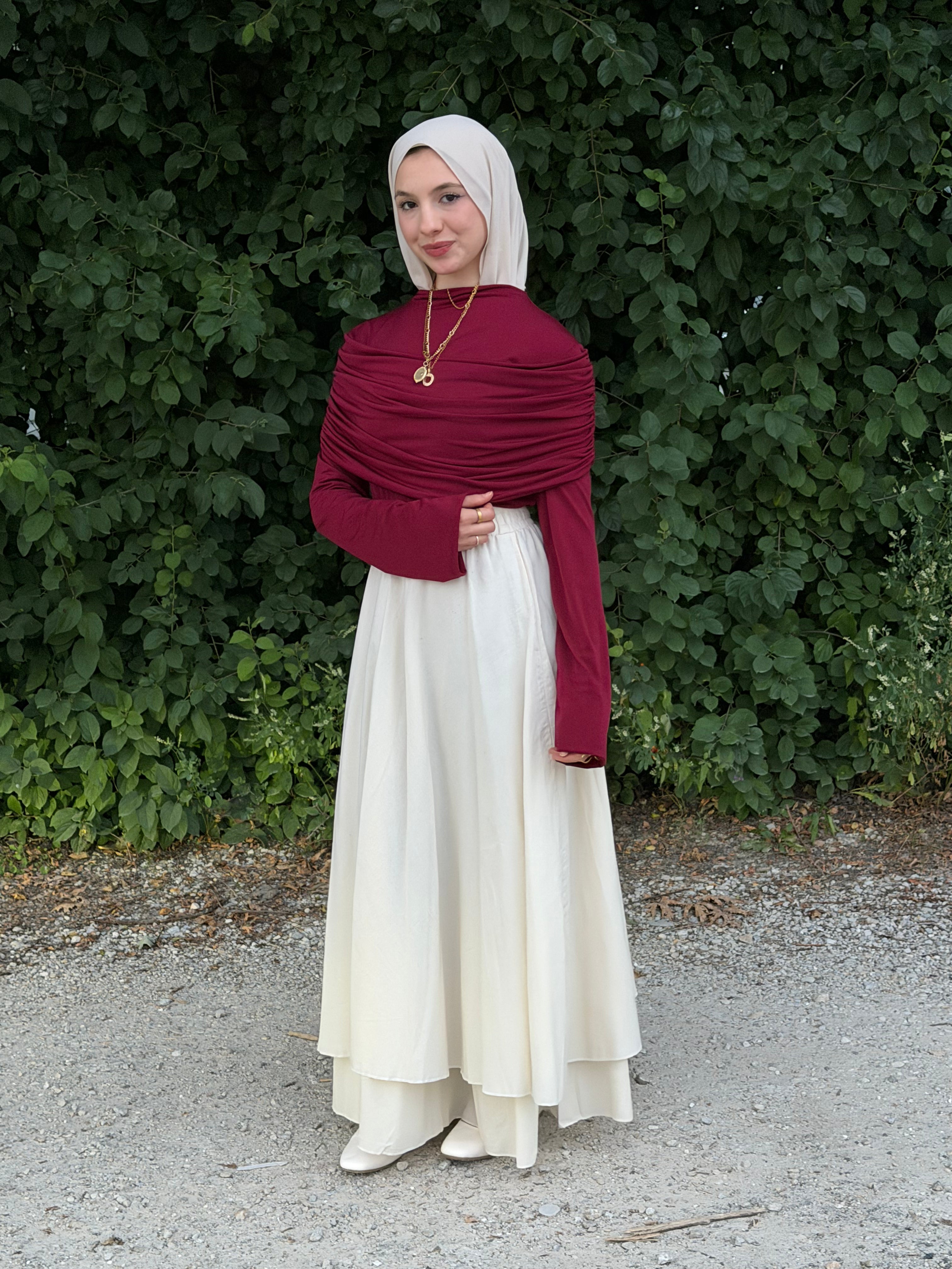 Draped Long Sleeve Top