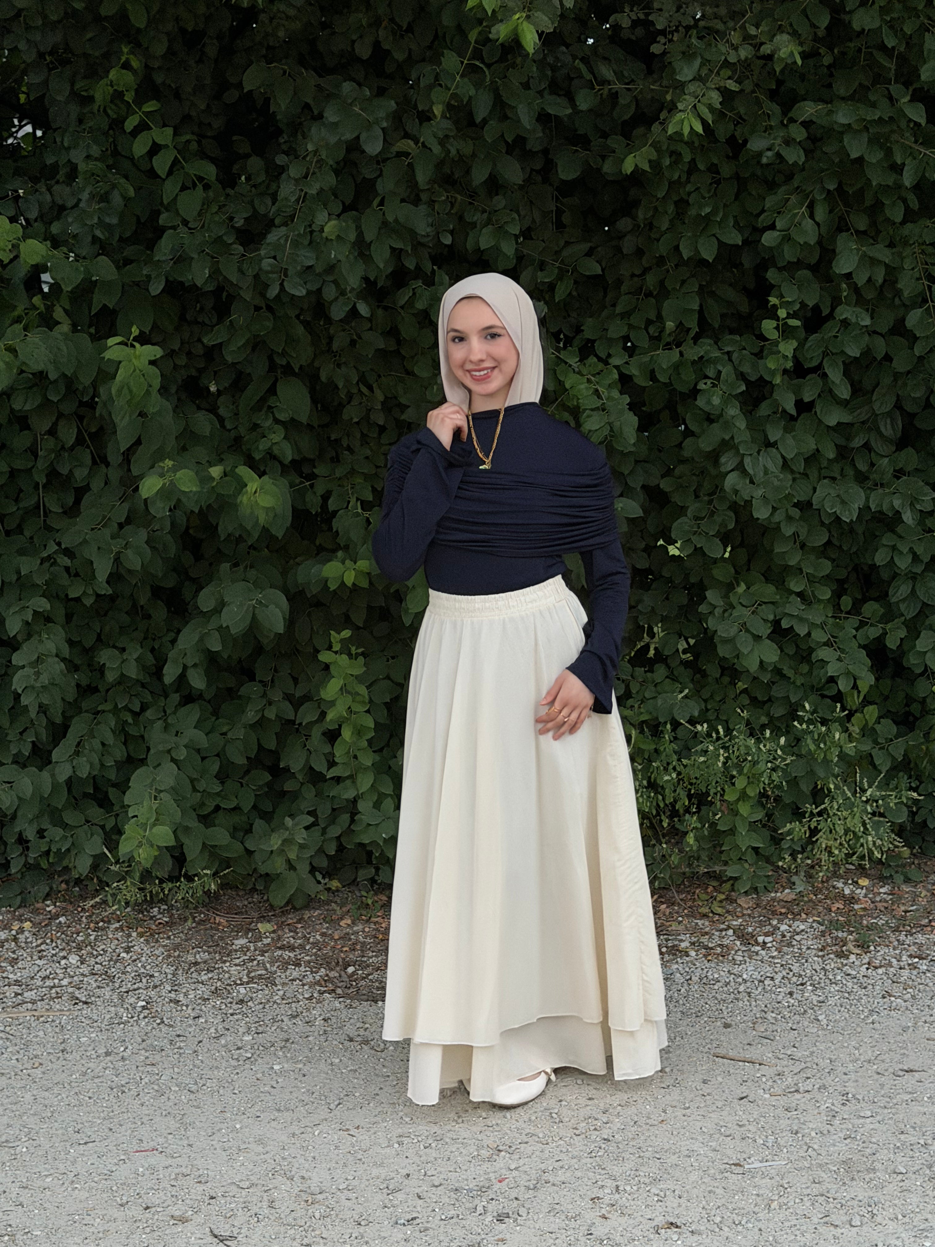 Draped Long Sleeve Top