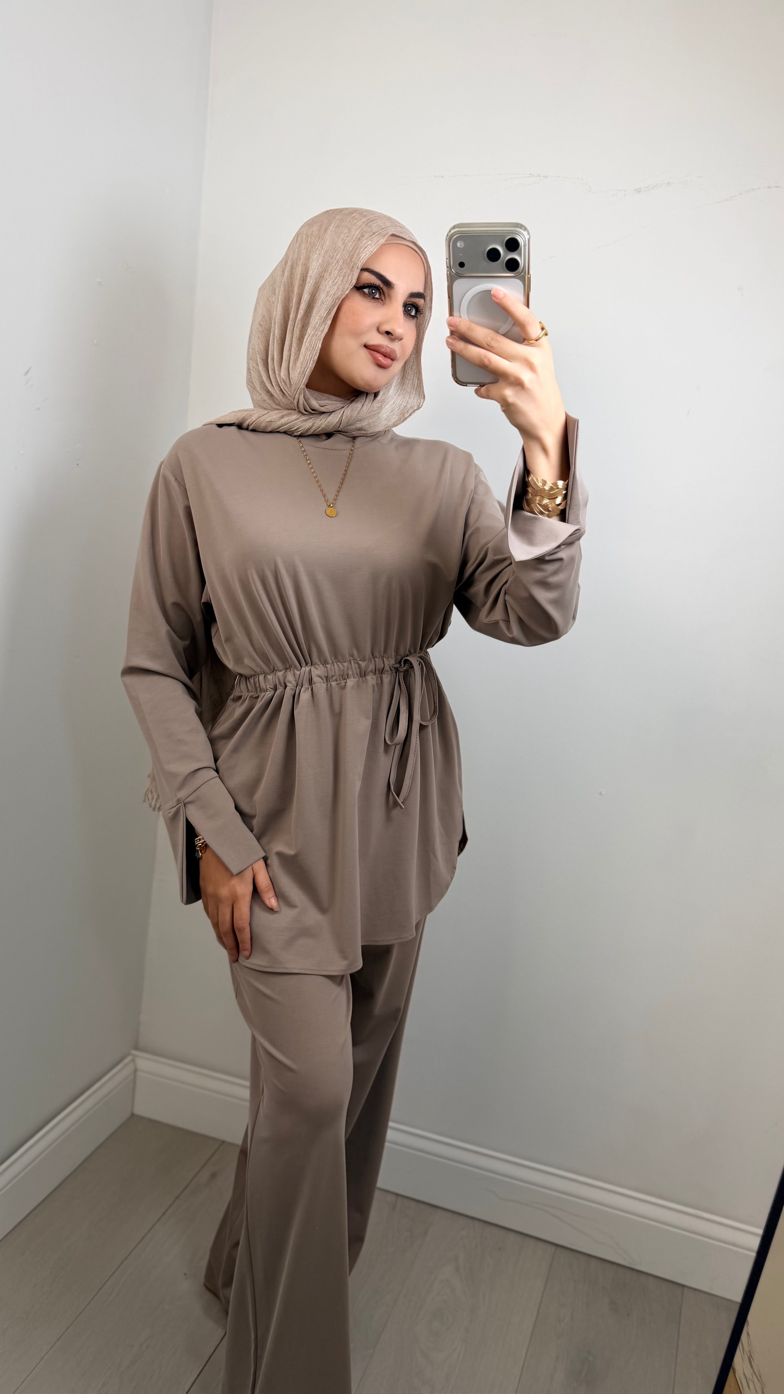 Mira Drawstring-Waist Tunic Co-Ord Set