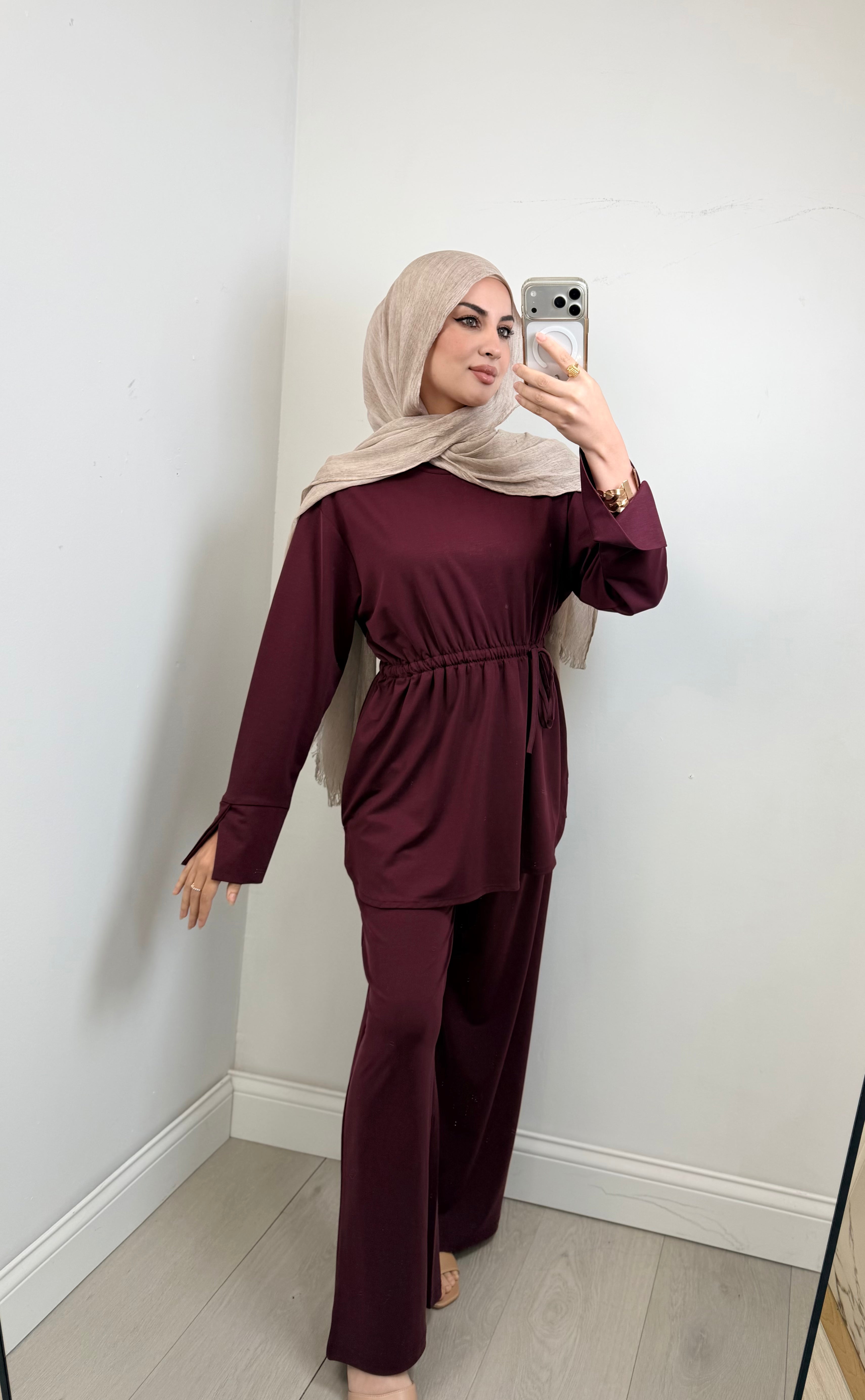 Mira Drawstring-Waist Tunic Co-Ord Set
