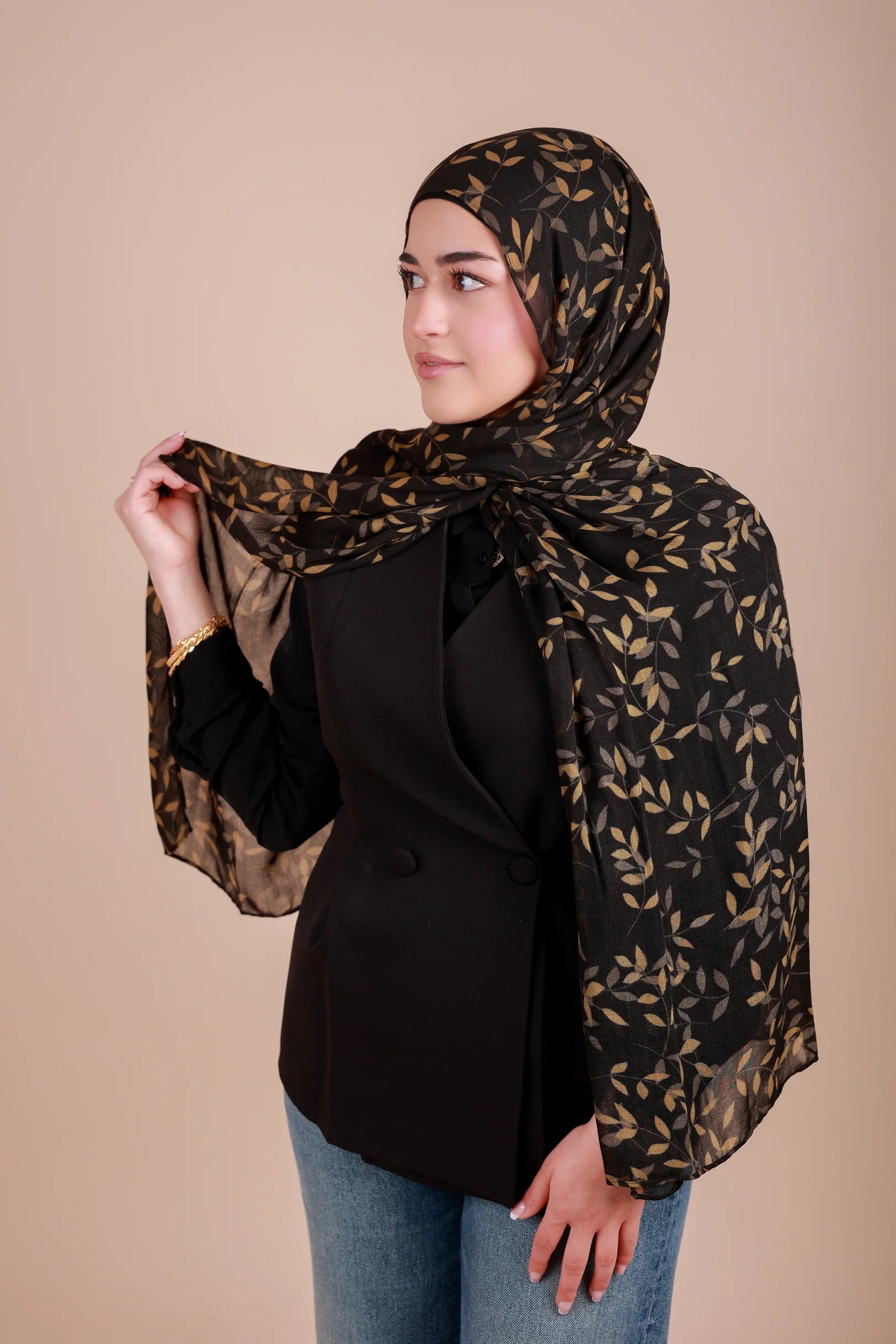 Printed Modal- Golden vine