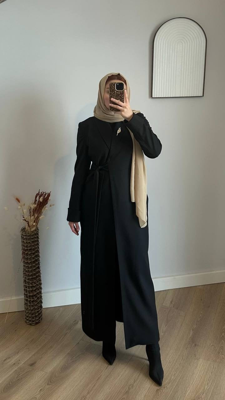 Luna Structured Trench Black
