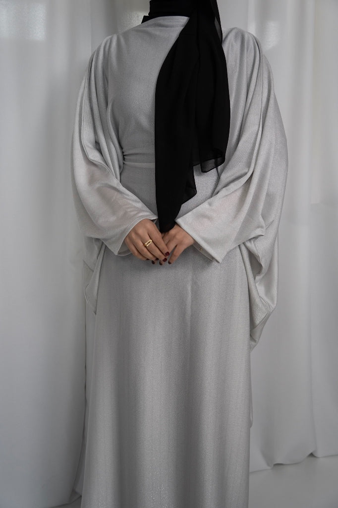 Noura Abaya Silver