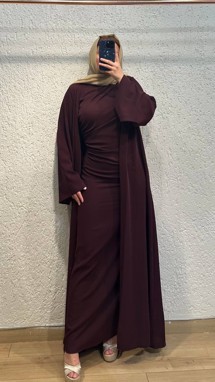 Nayla Abaya Burgundy