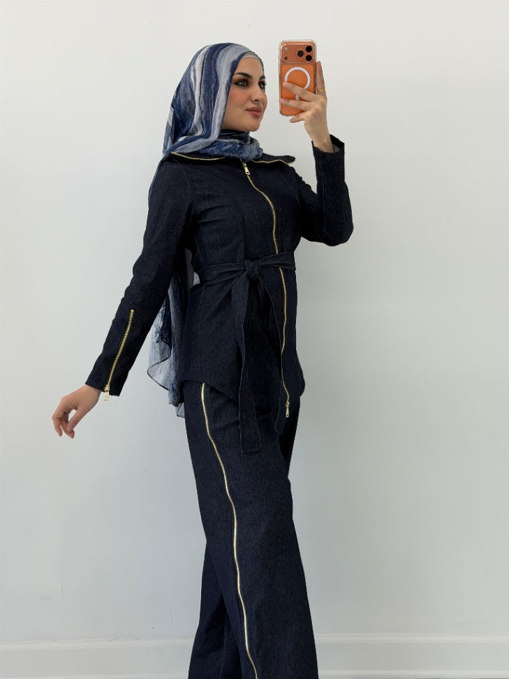 Amara Zip Set Navy