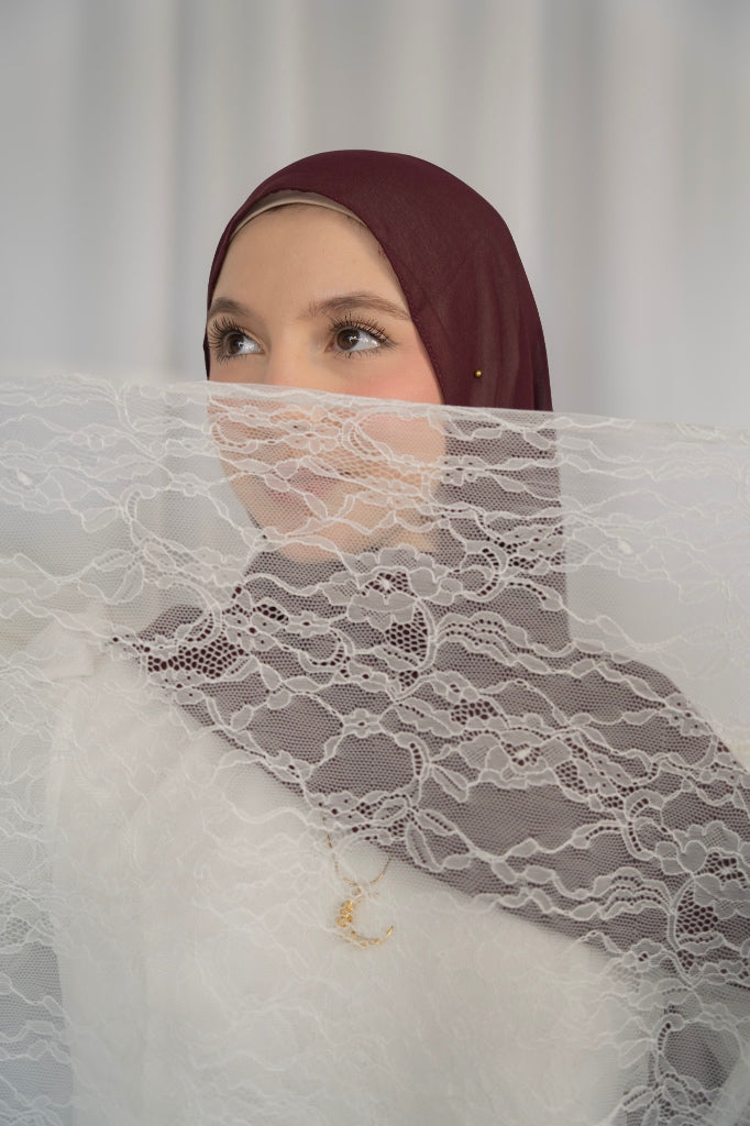 Lace Evening Gown White