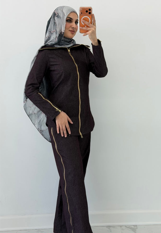 Amara Zip Set Black