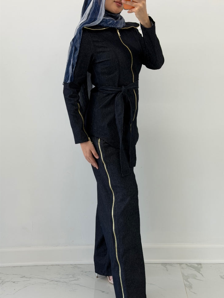 Amara Zip Set Navy