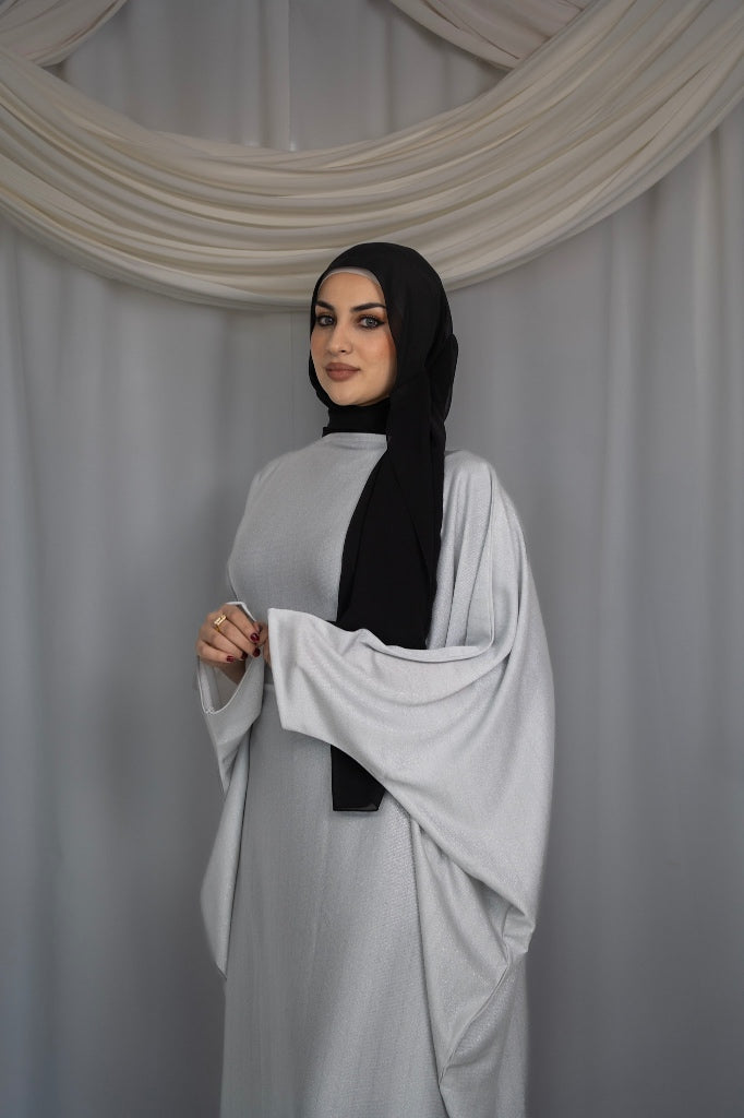 Noura Abaya Silver