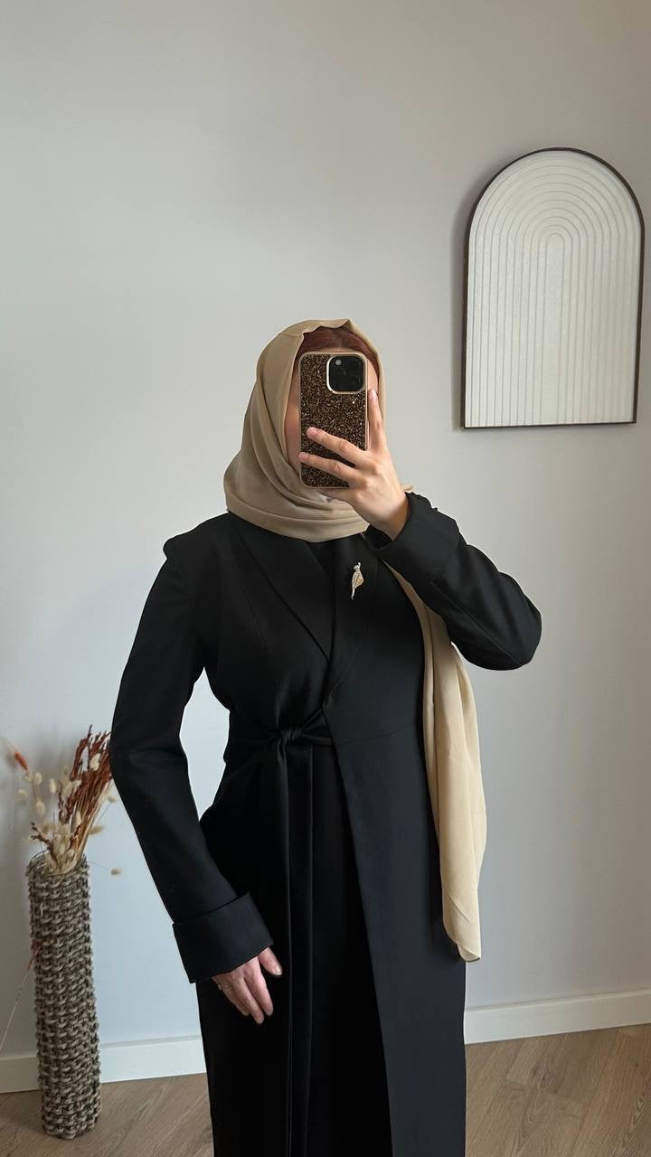 Luna Structured Trench Black