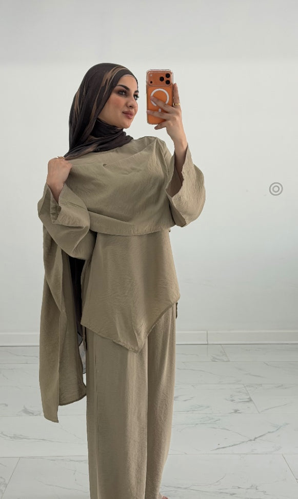 Drape Co-ord set Beige