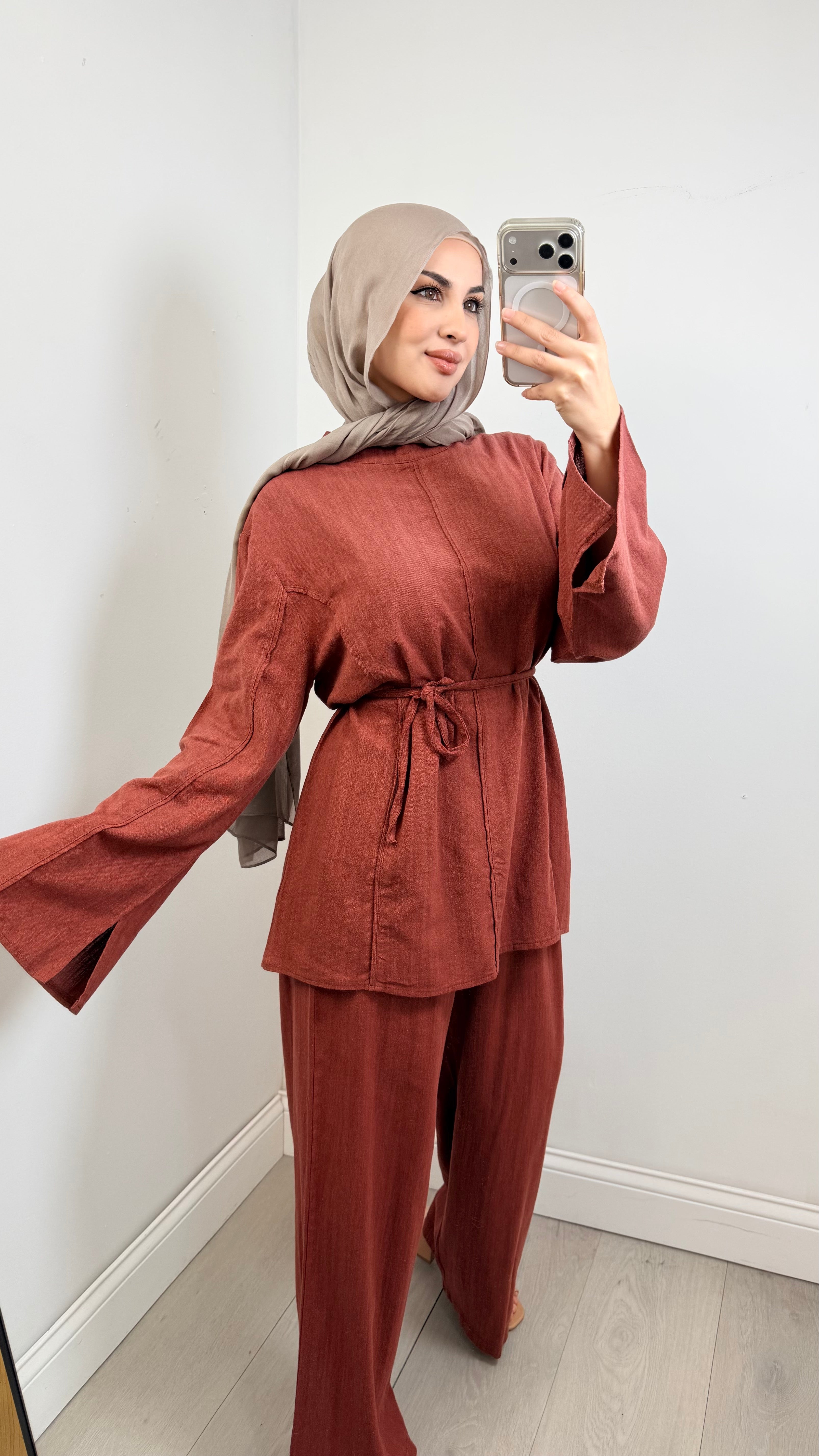 Nadia Co-Ord Set in Navy Blue - front view