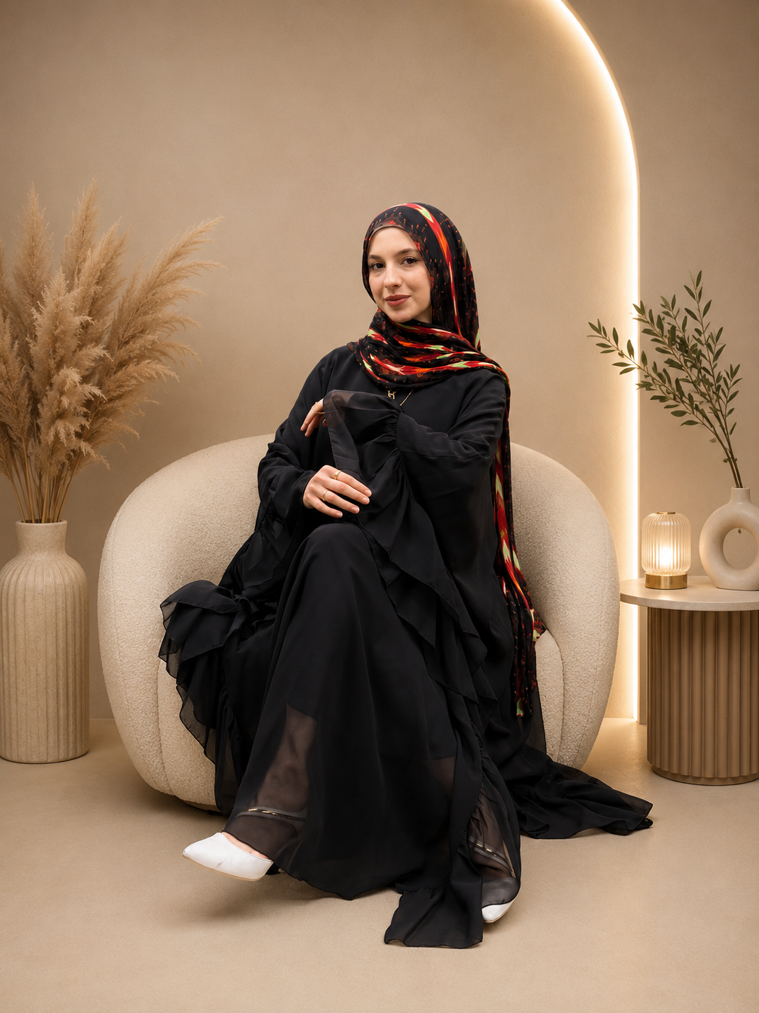 Layana Ruffle Abaya