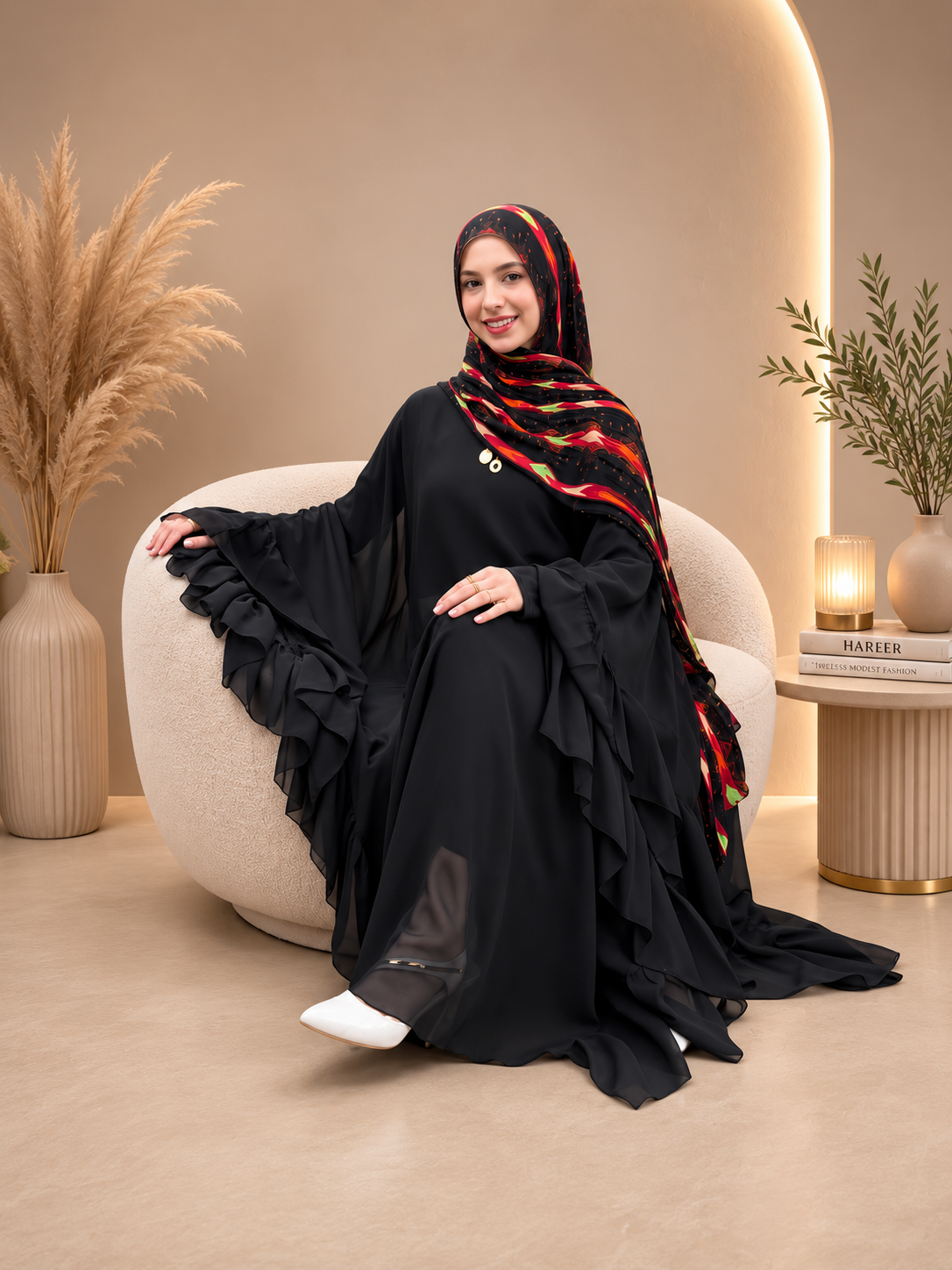 Layana Ruffle Abaya