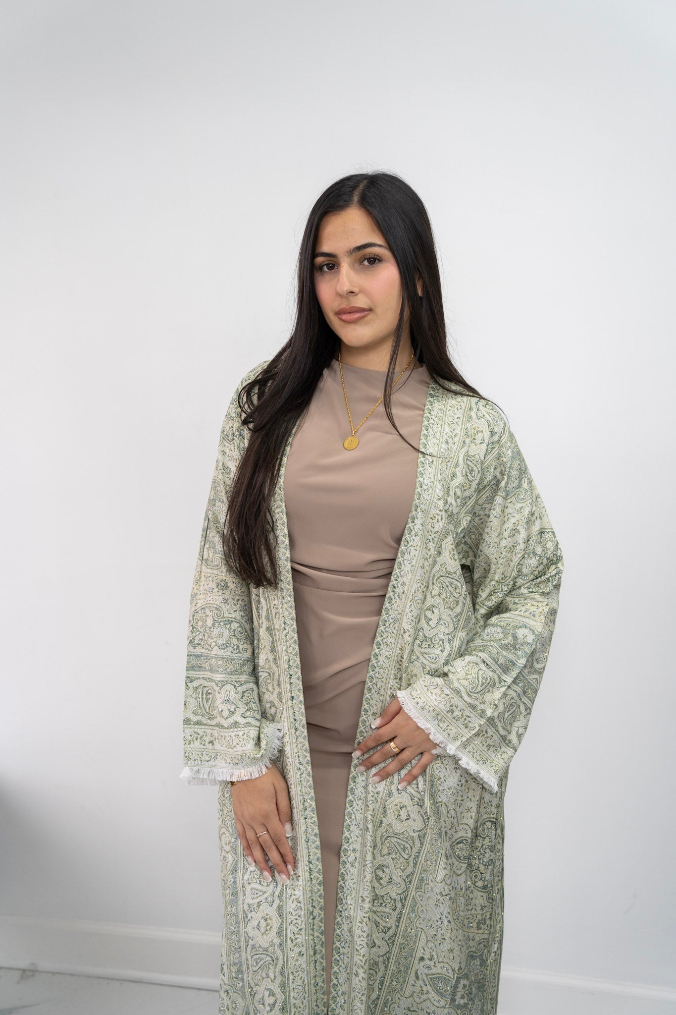 Pashmina Abaya- green