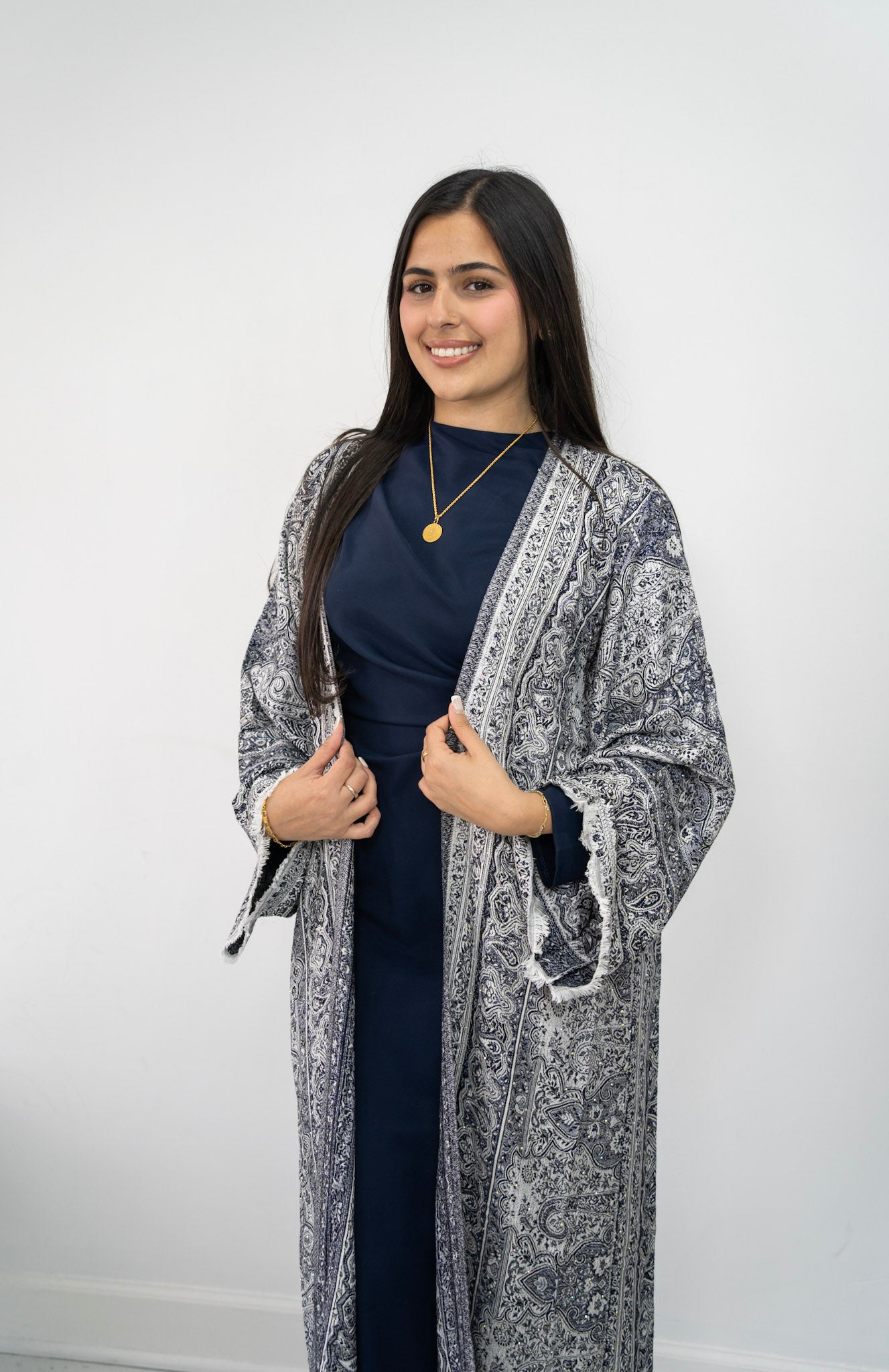 Pashmina Abaya- navy