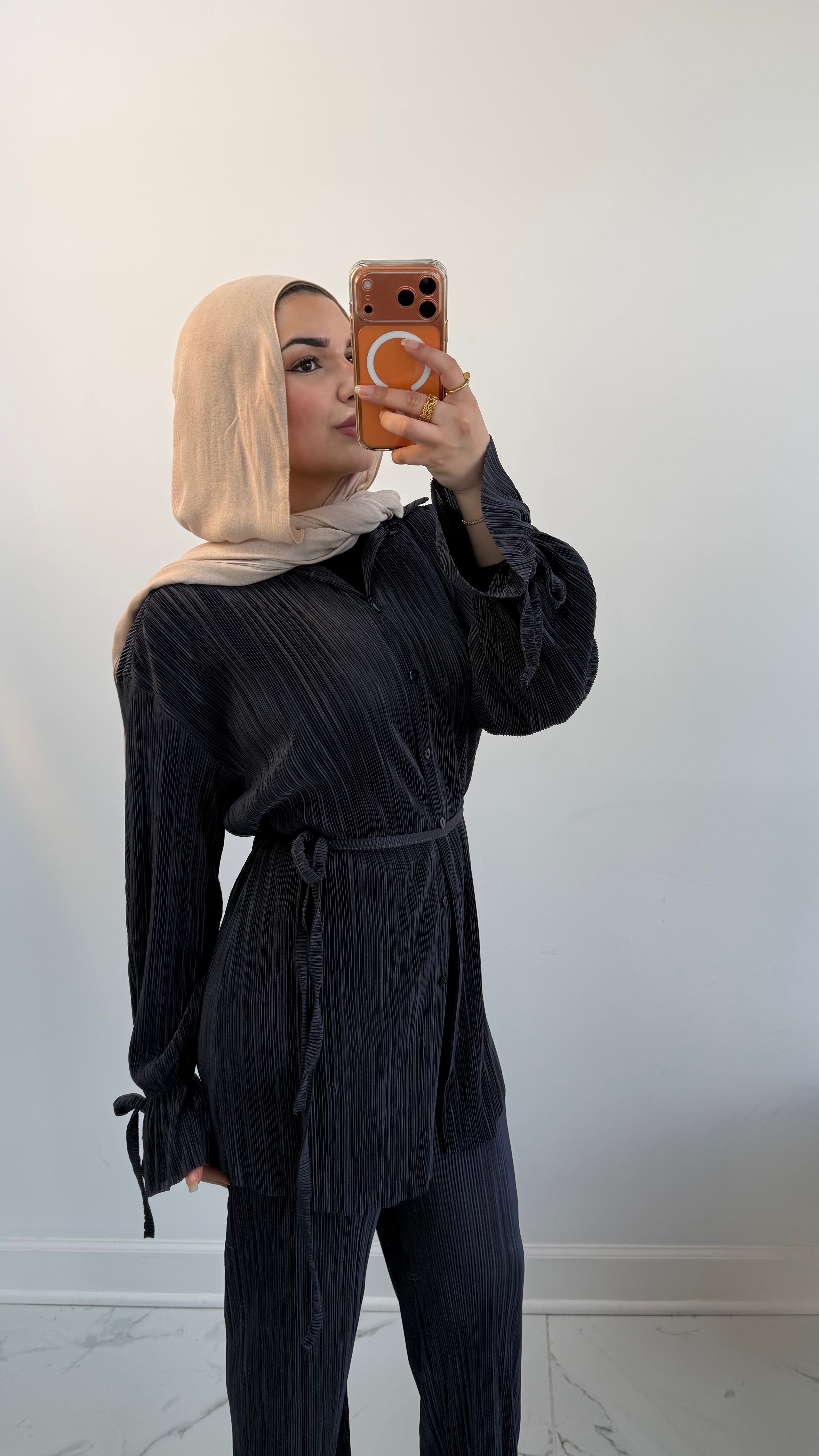 Zara Pleated Button-Down Co-ord Set