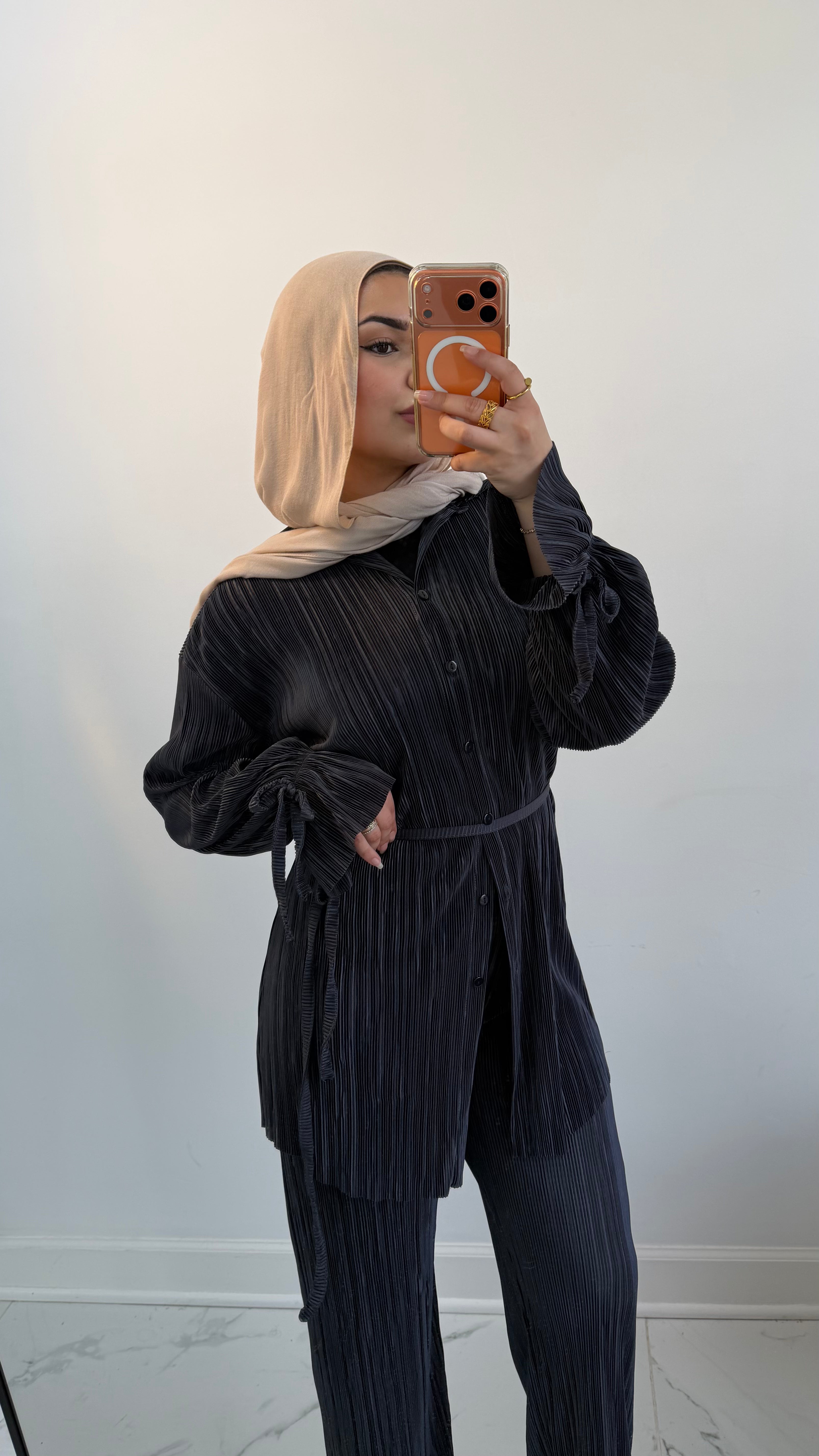 Zara Pleated Button-Down Co-ord Set