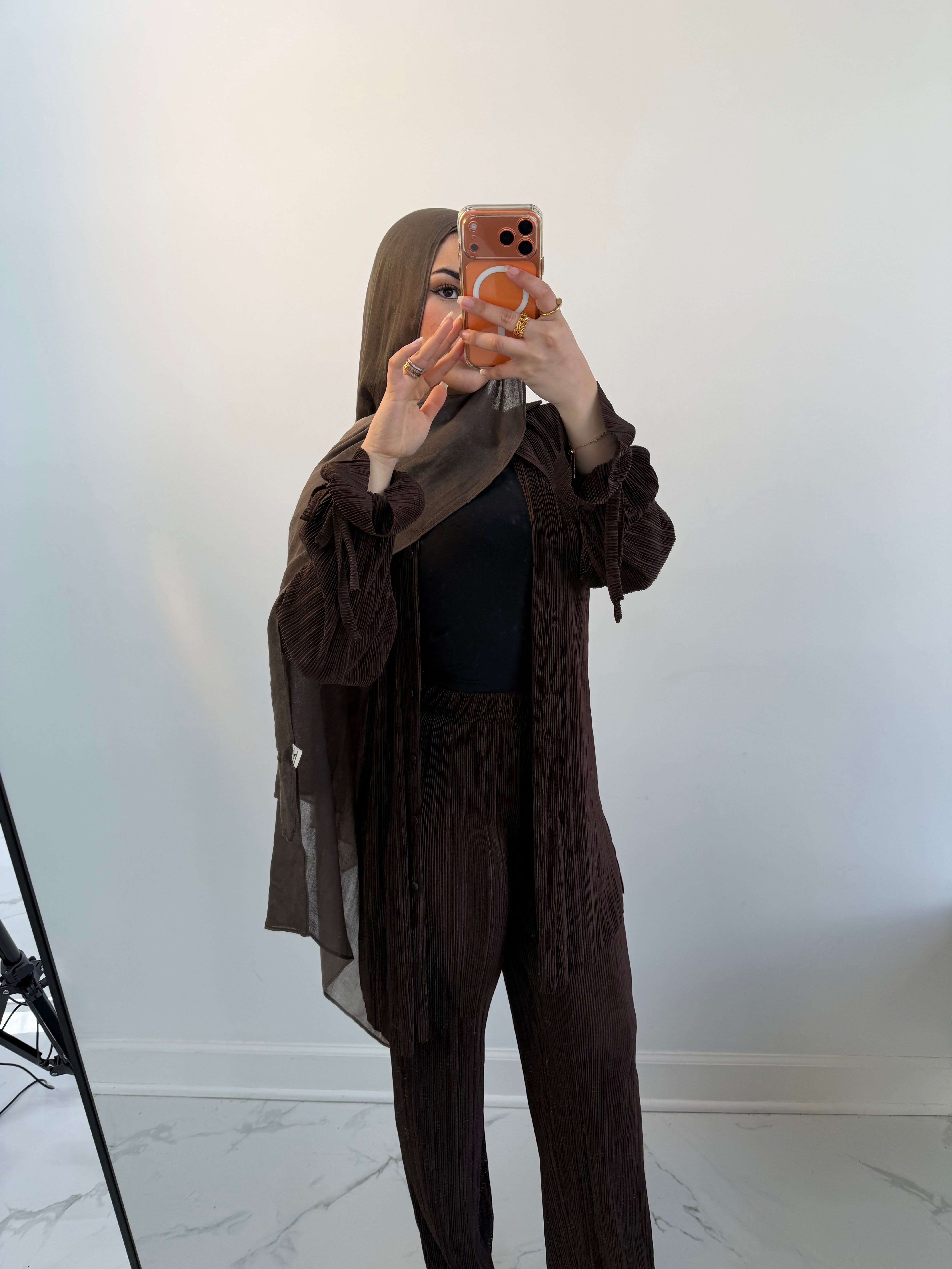 Zara Pleated Button-Down Co-ord Set