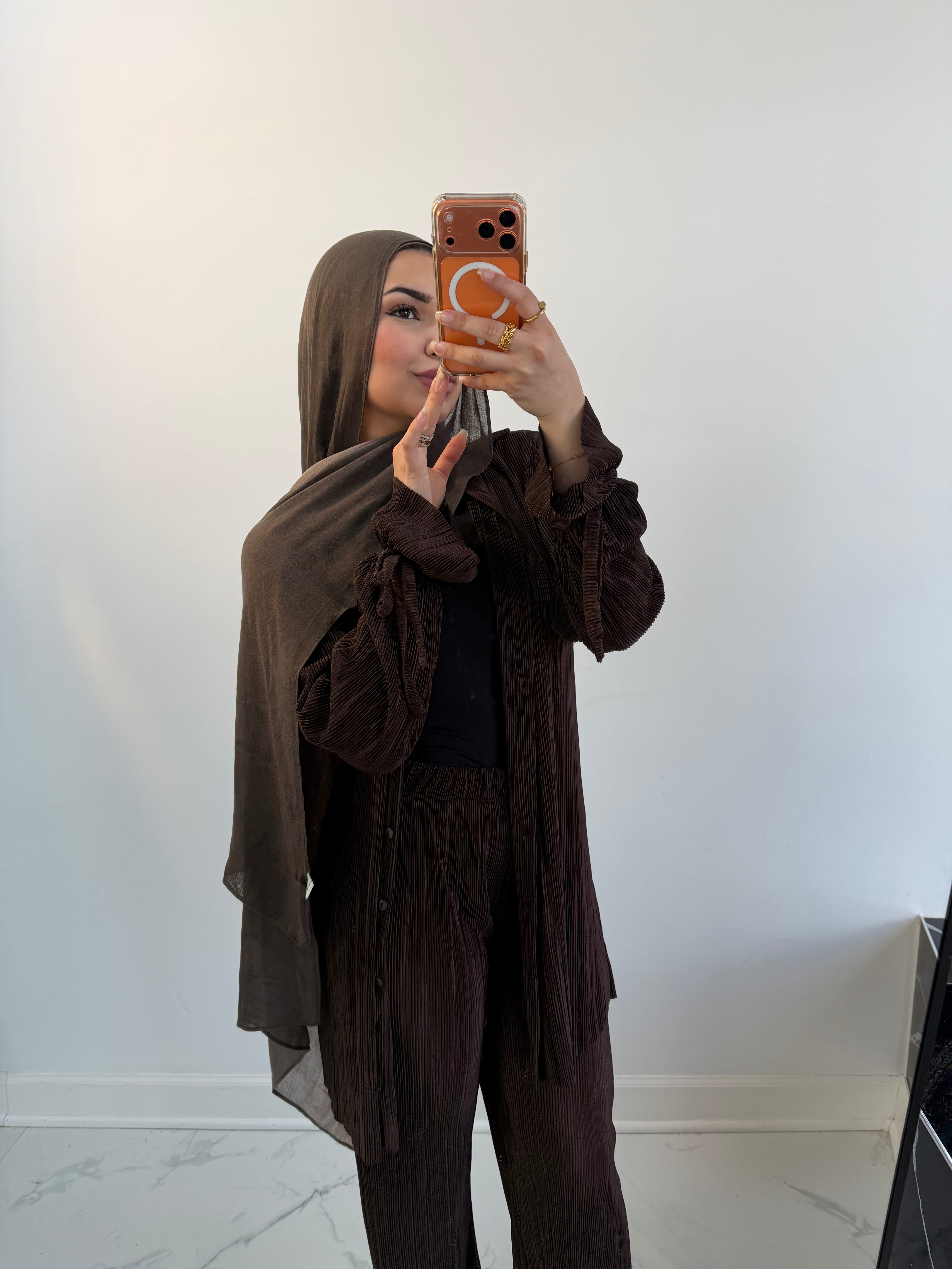 Zara Pleated Button-Down Co-ord Set