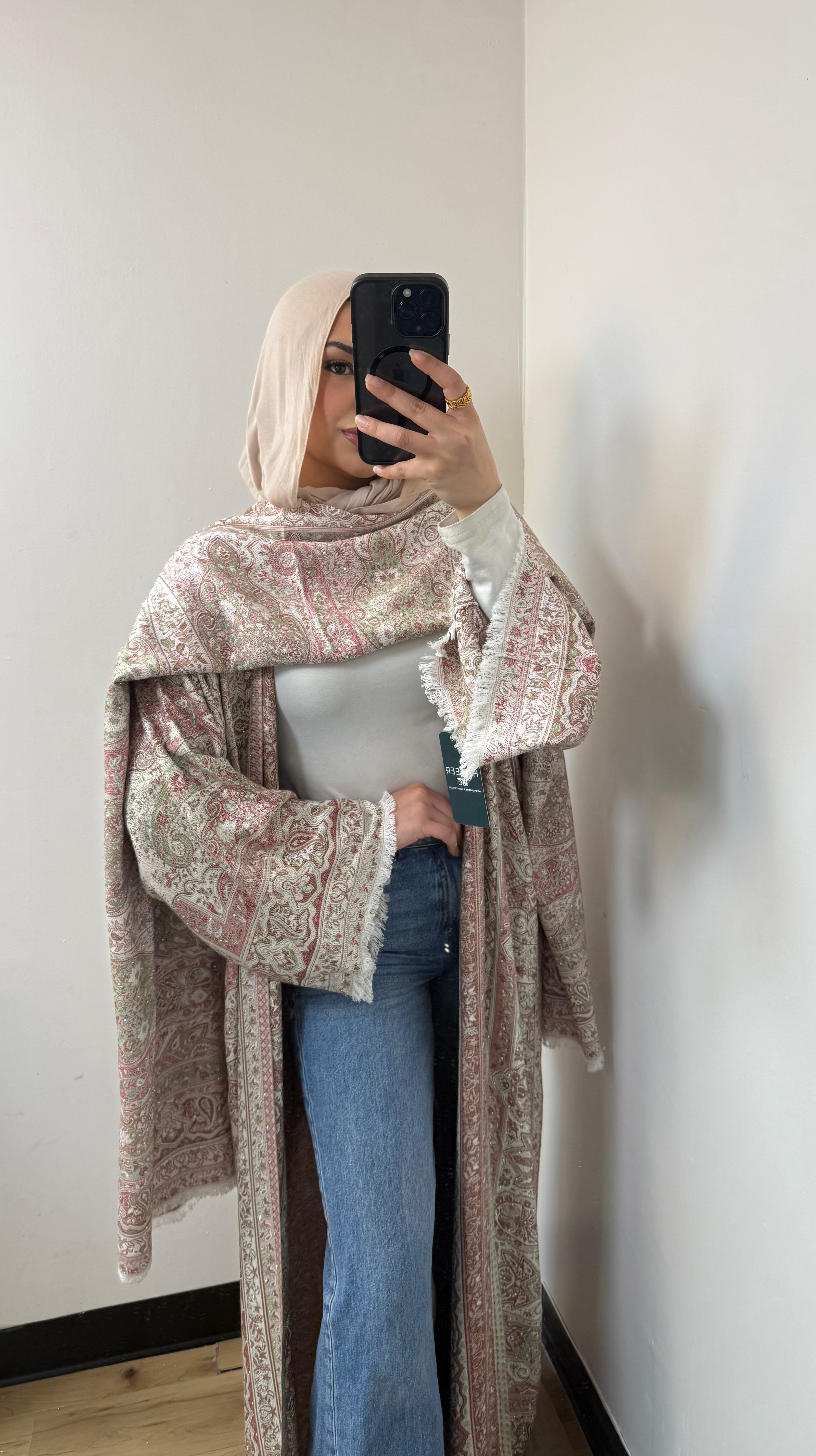 pashmina abaya- Peony
