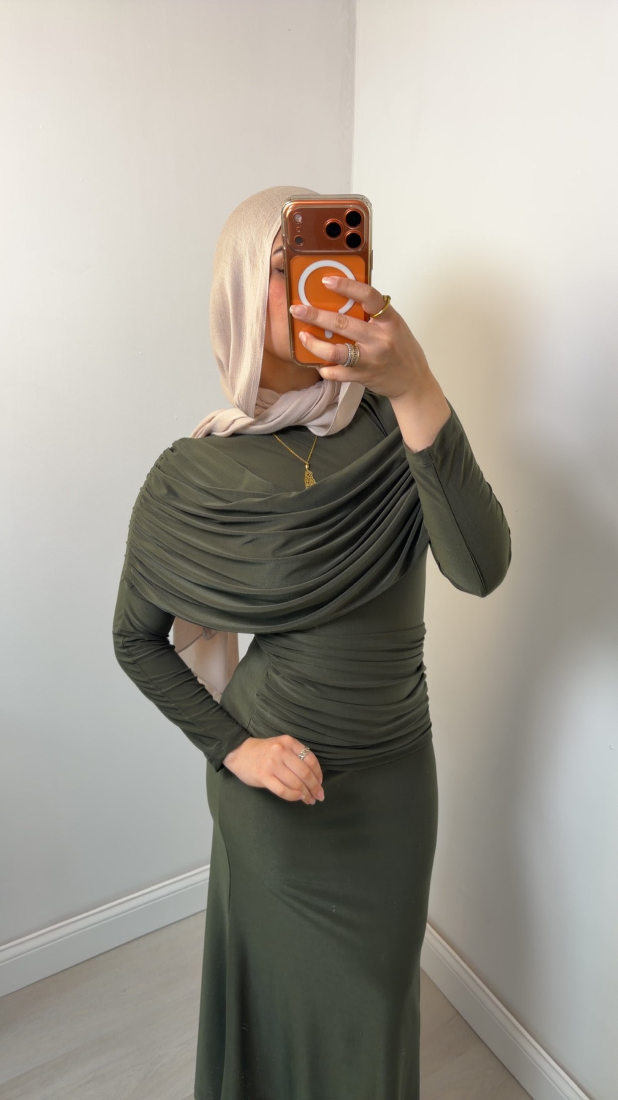 Ruched Drape Dress