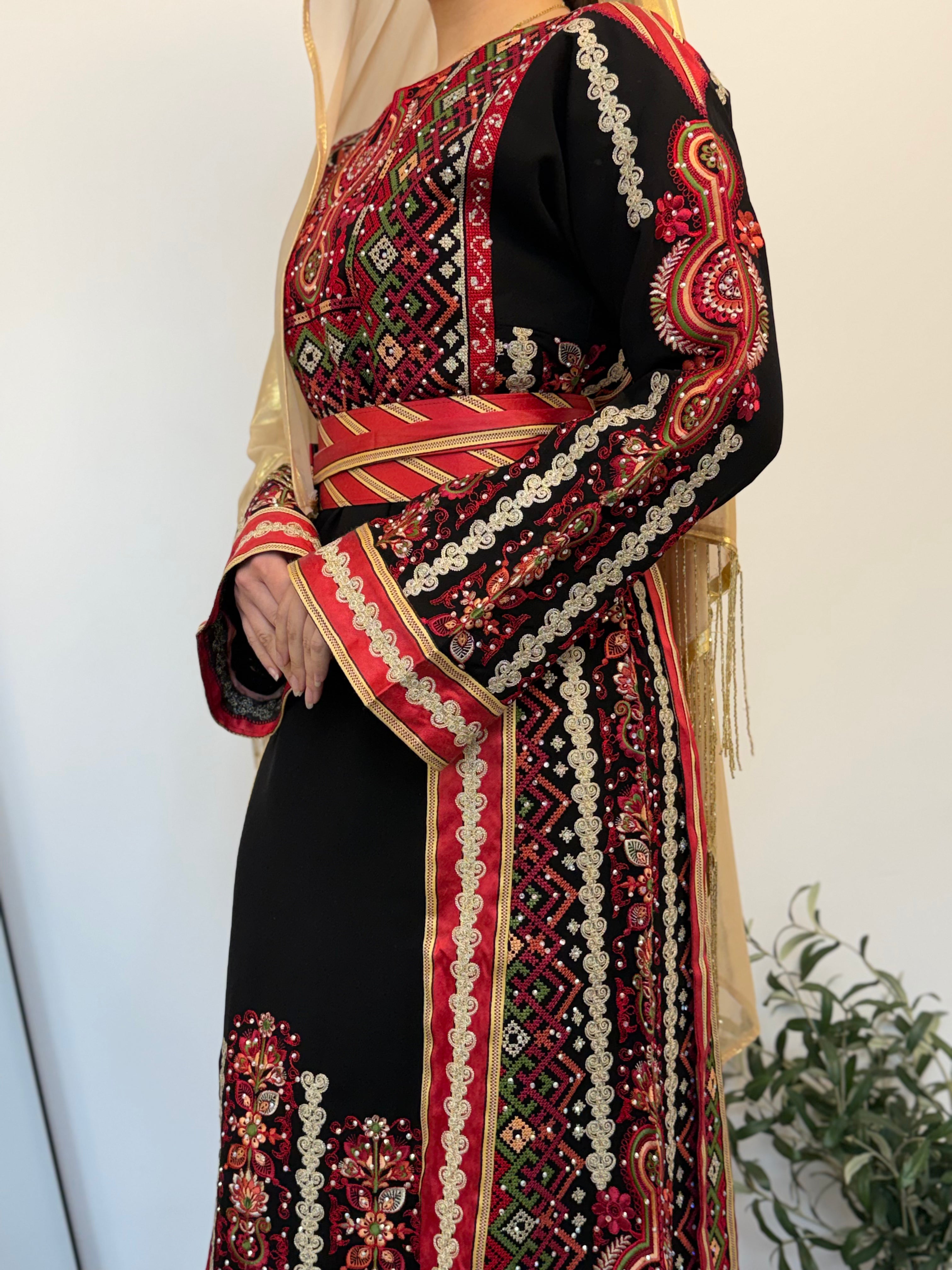 Rimal Embroidered Palestinian Thobe
