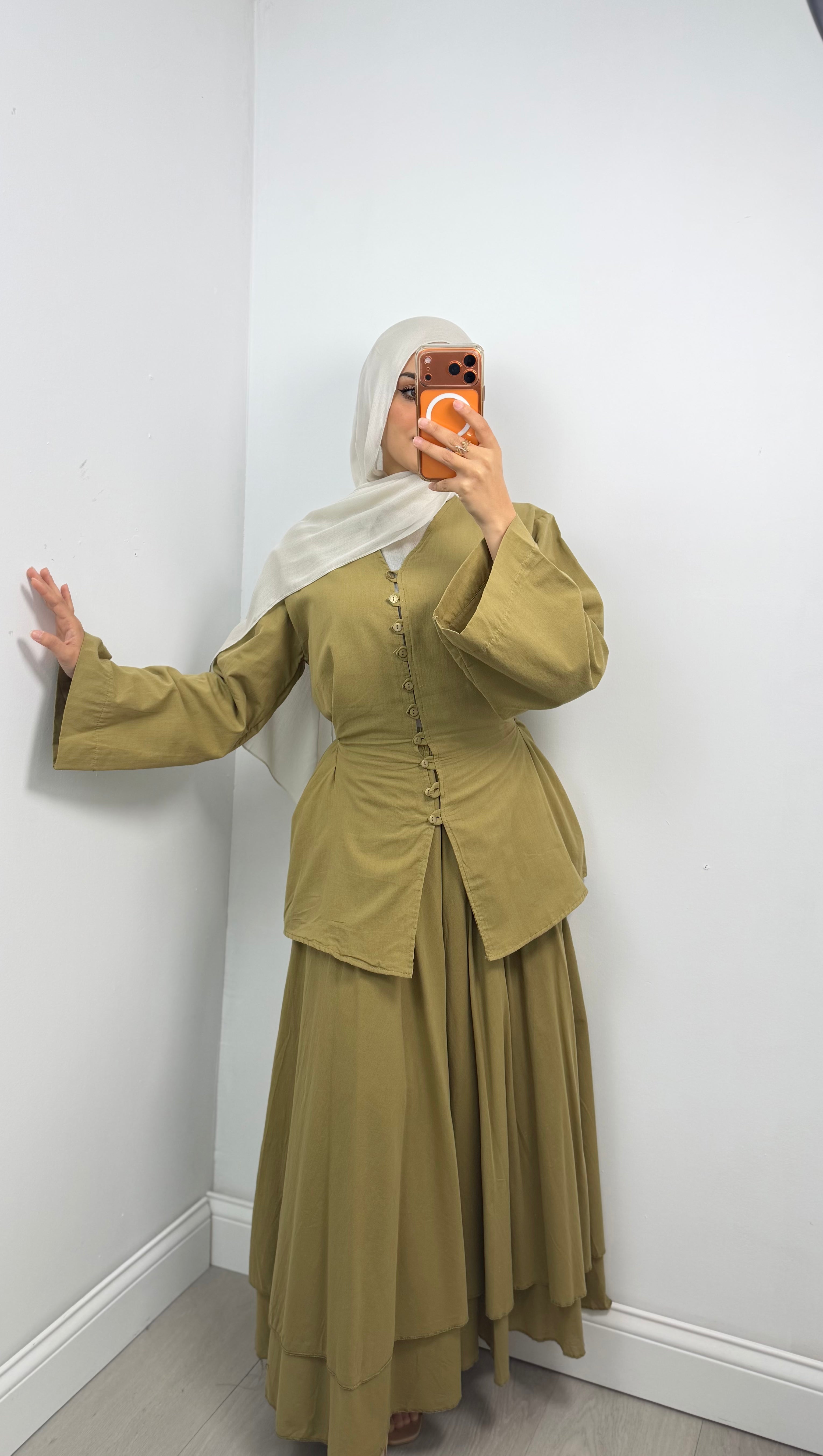 Dalia Button Skirt Co-ord Set