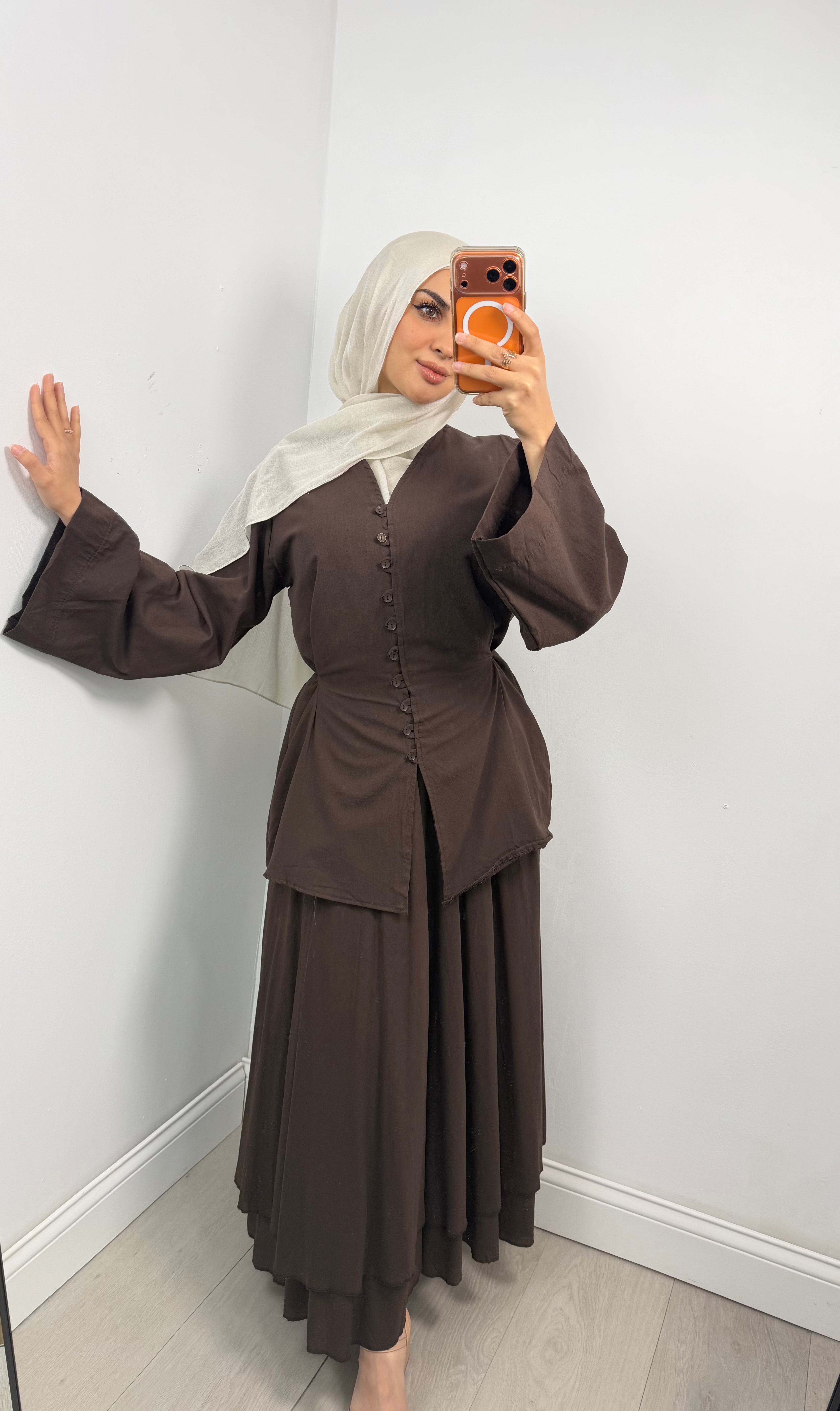 Dalia Button Skirt Co-ord Set