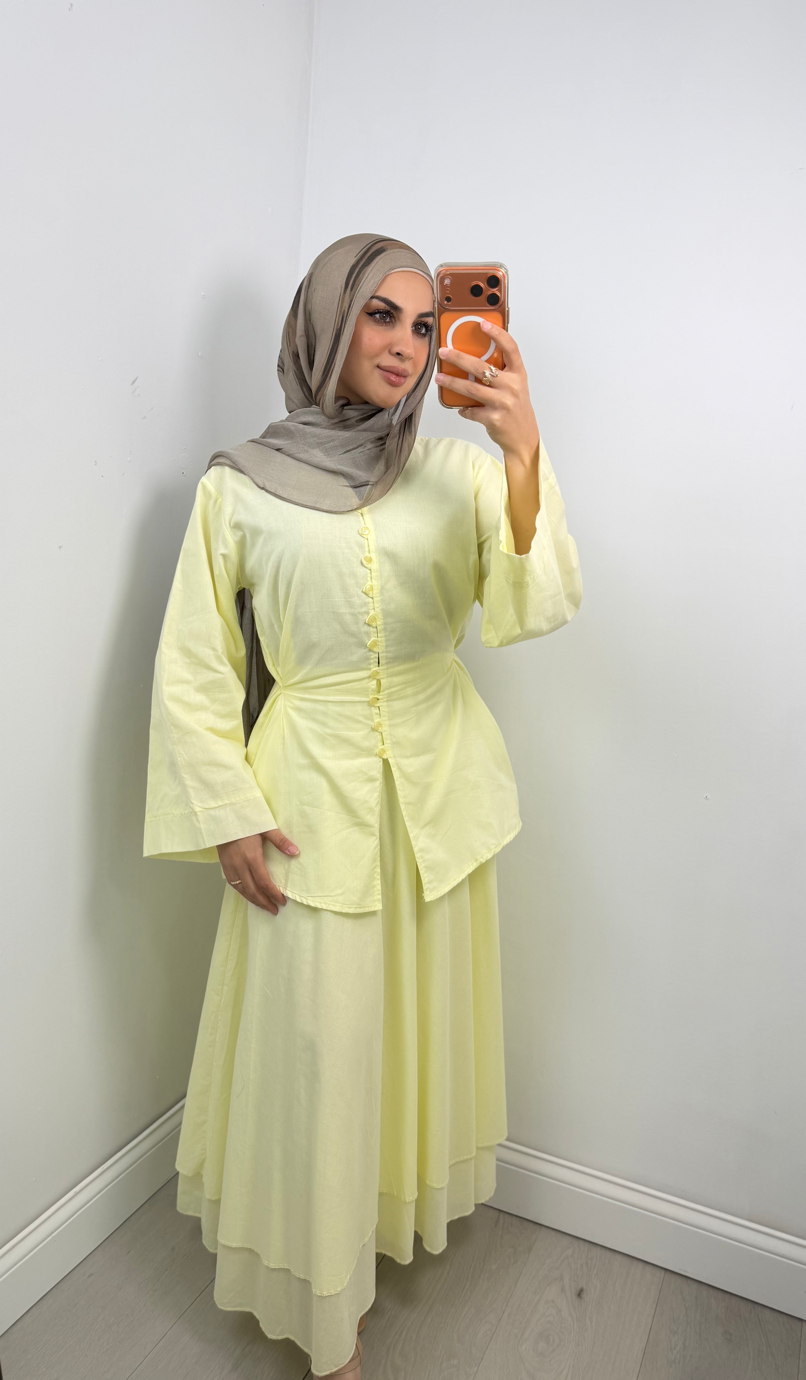 Dalia Button Skirt Co-ord Set