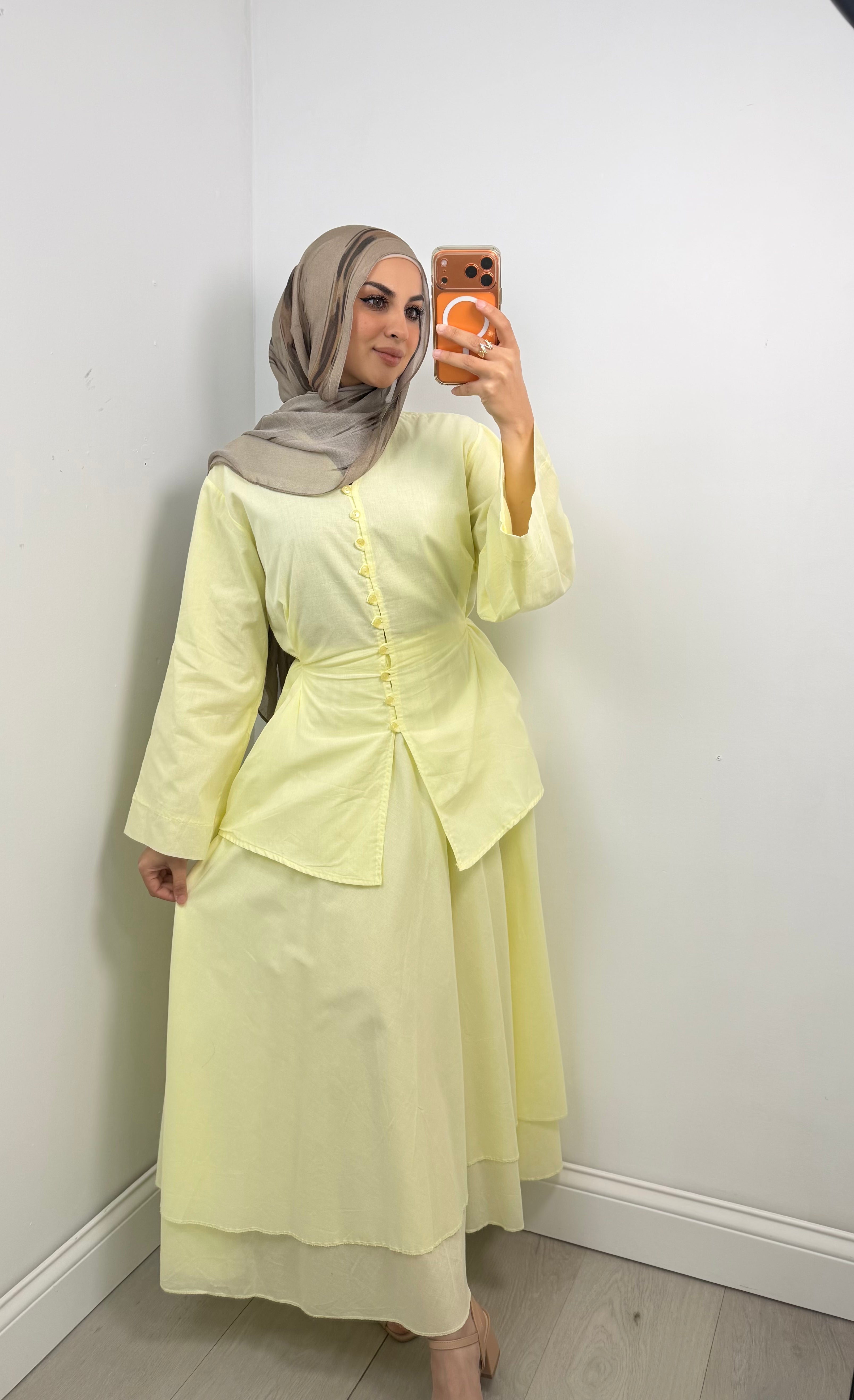 Dalia Button Skirt Co-ord Set