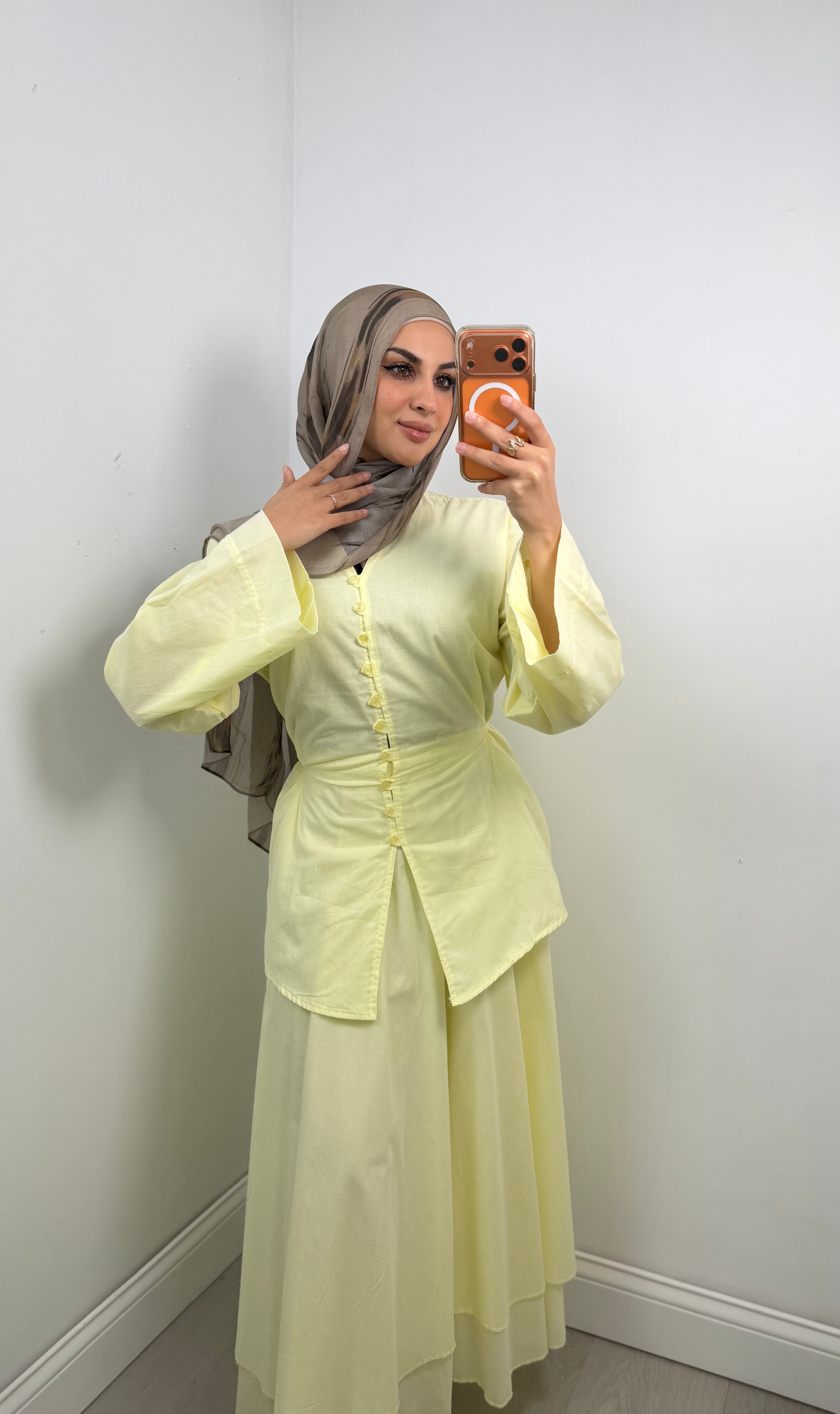 Dalia Button Skirt Co-ord Set