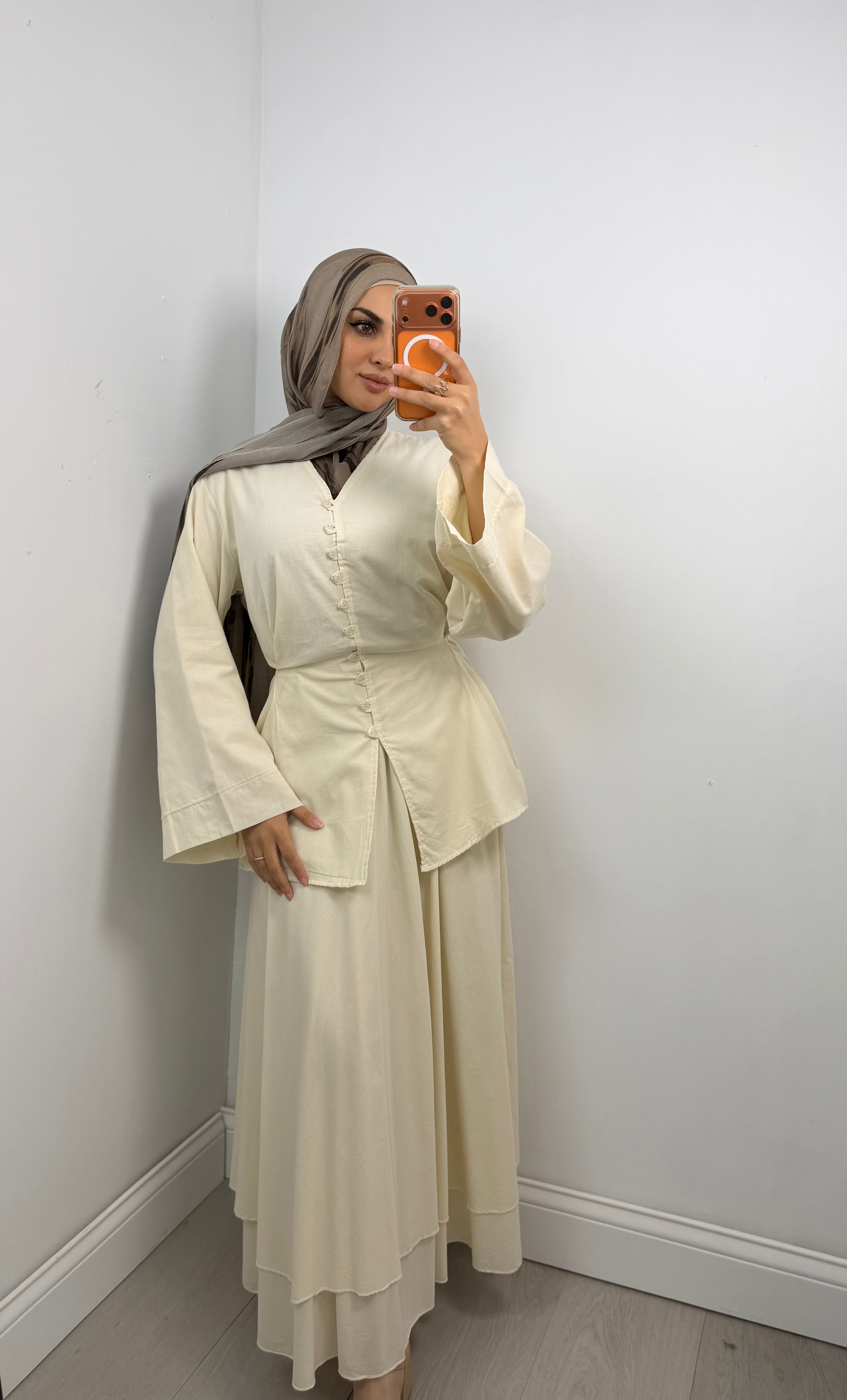 Dalia Button Skirt Co-ord Set