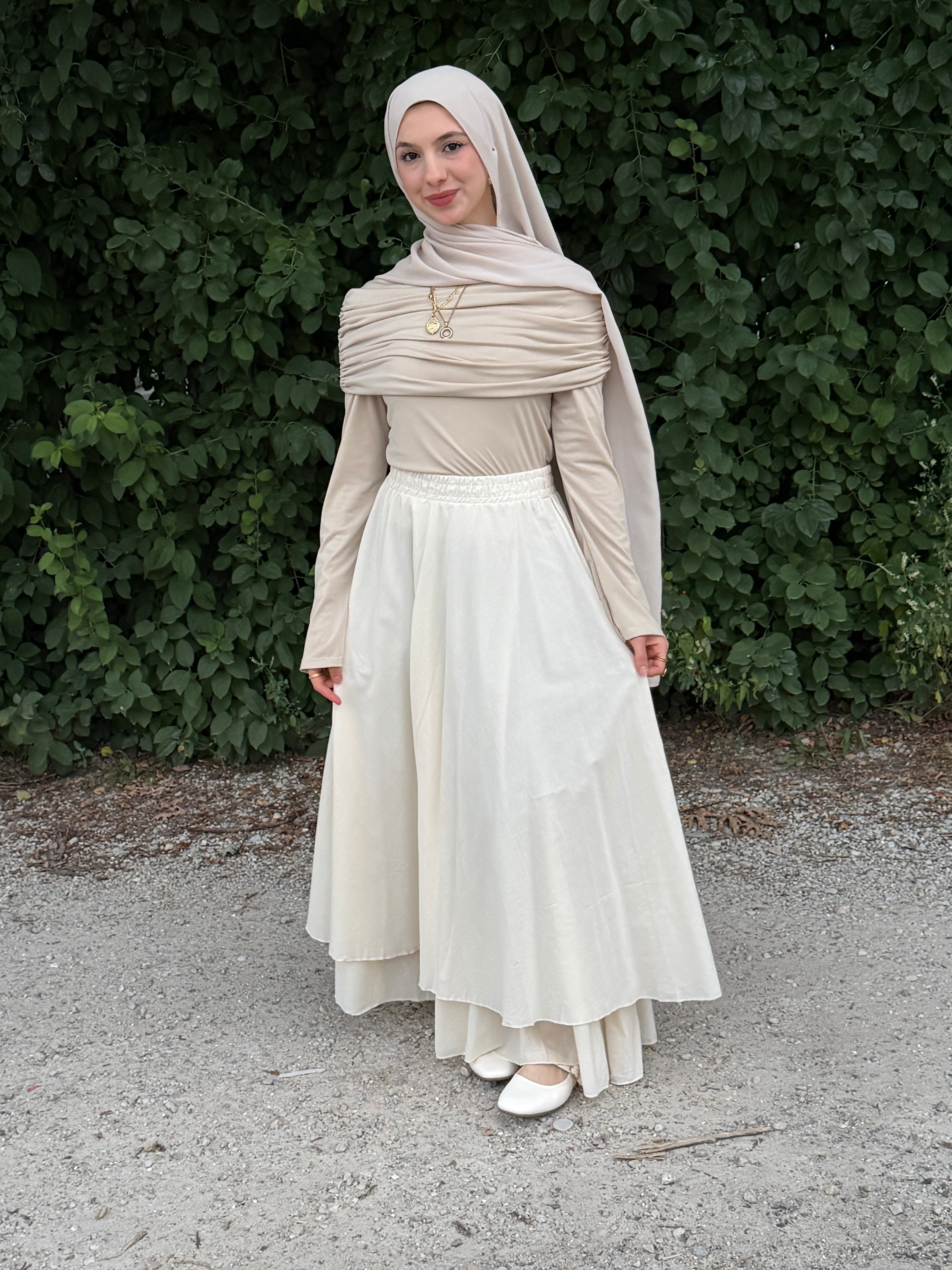 Draped Long Sleeve Top
