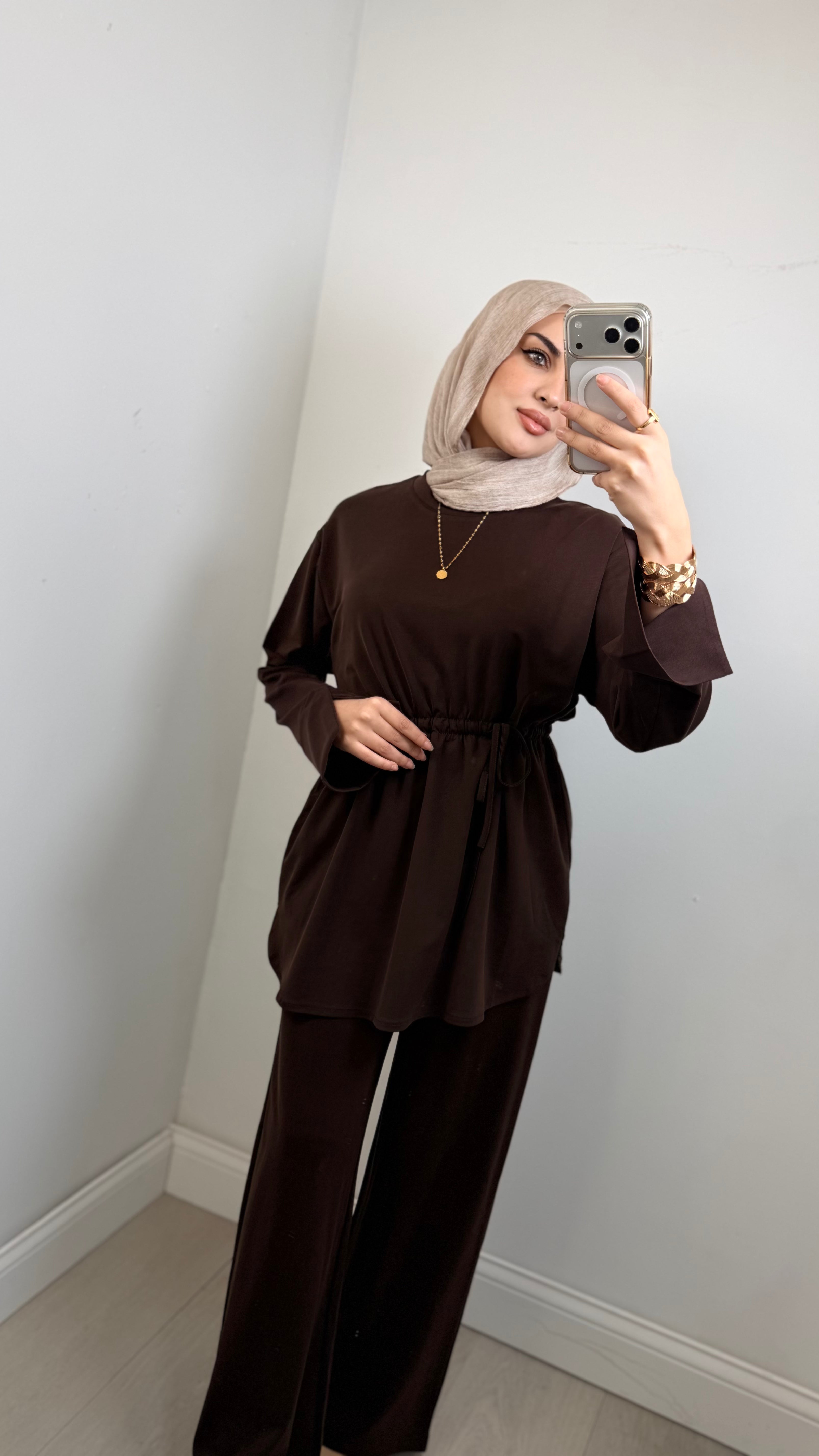Mira Drawstring-Waist Tunic Co-Ord Set