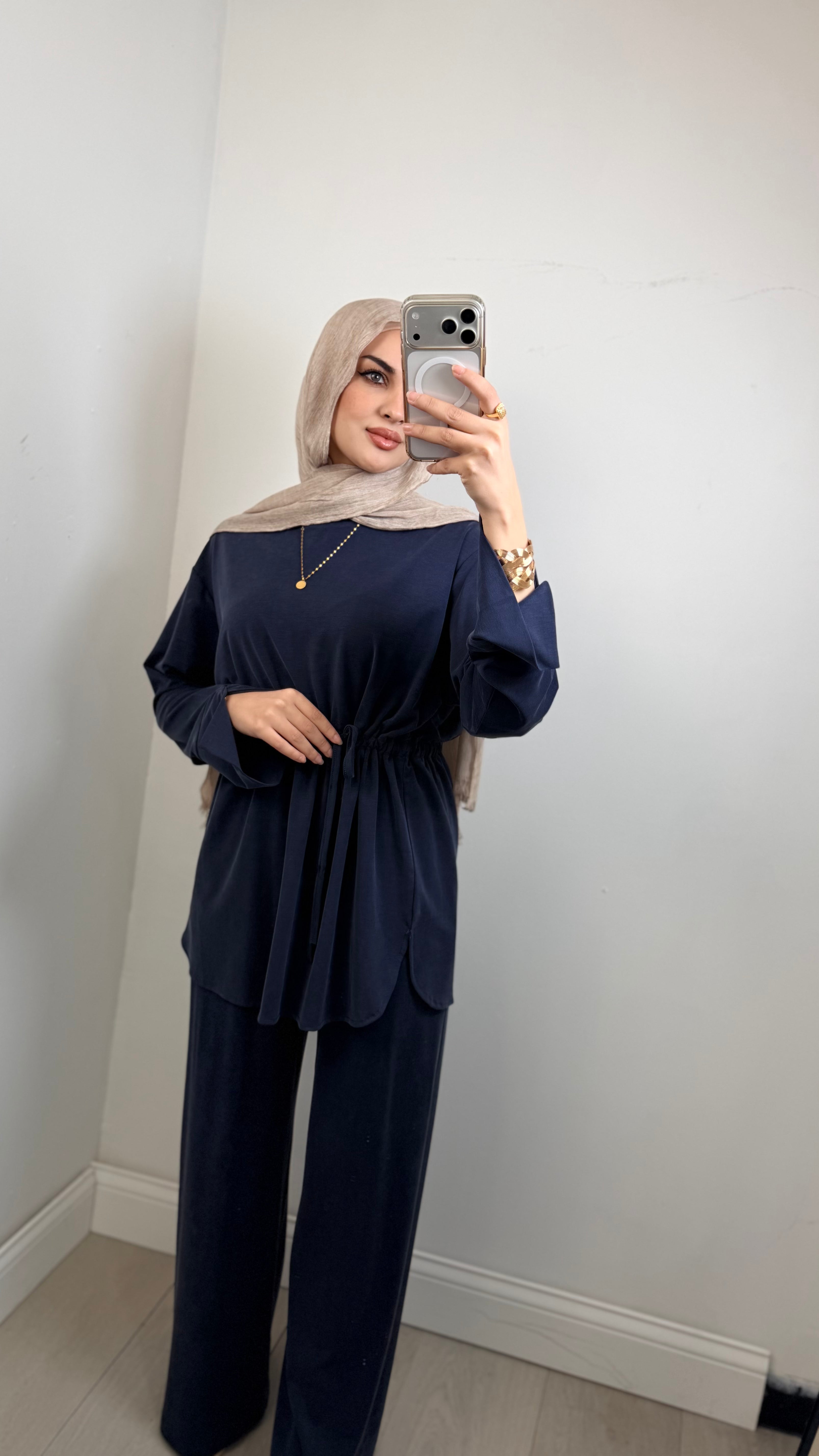 Mira Drawstring-Waist Tunic Co-Ord Set